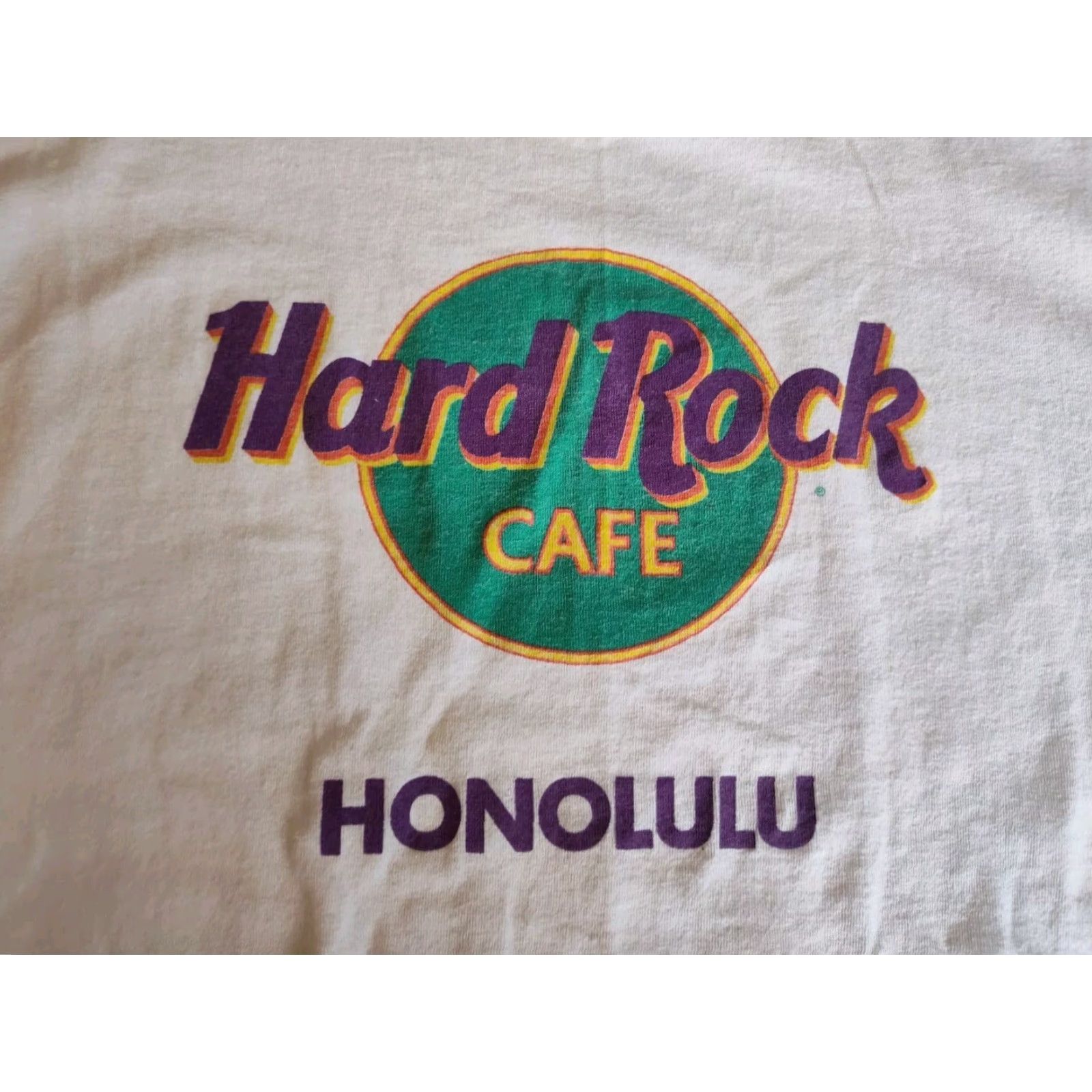 Hard Rock Cafe VINTAGE Hard Rock Cafe Hawaii T-Shirt Men Large White Graphic Print Cotton Fall Spring Summer Size US L / EU 52-54 / 3 - 3 Thumbnail