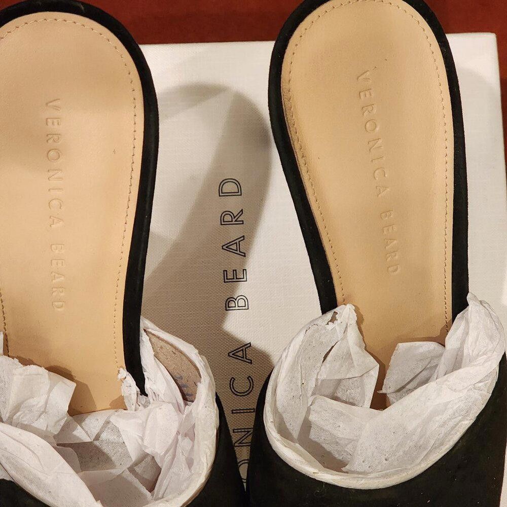 Designer Veronica Beard Women's Black Dali Platform Slide Sandal Size US 10 / IT 40 - 3 Thumbnail