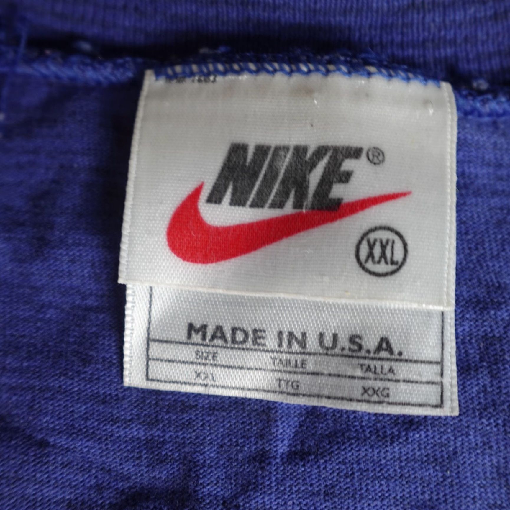 Nike VINTAGE Nike Shirt XL Blue Striped Embroidered Made in USA Size US XL / EU 56 / 4 - 4 Thumbnail