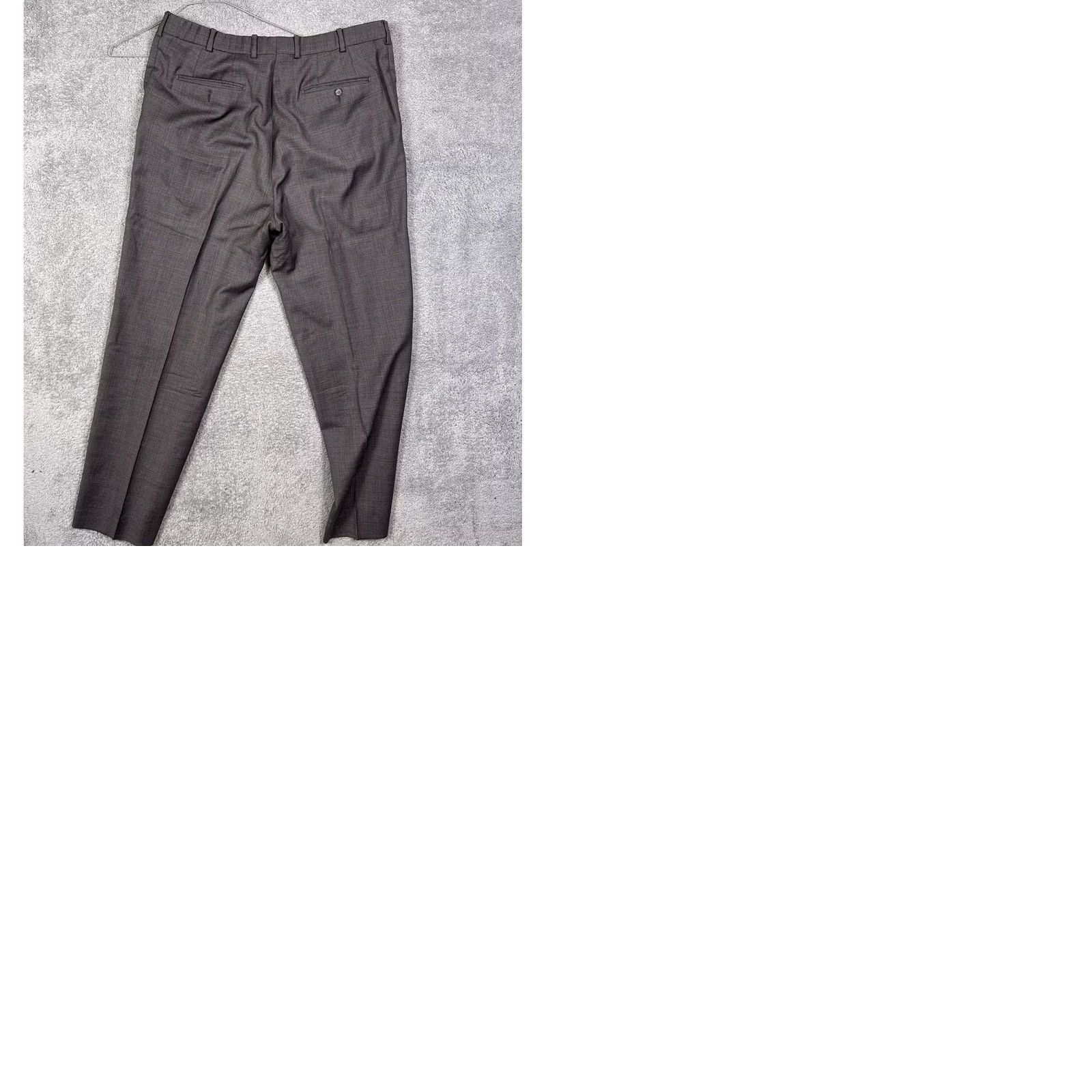 Vintage VINTAGE S. Cohen Suit Mens 48L 36x33 Blazer Slacks 2 Piece Wool Windowpane Gray 80s 90s City Classic Designer Retro Business Formal Mens Size 48R - 12 Thumbnail