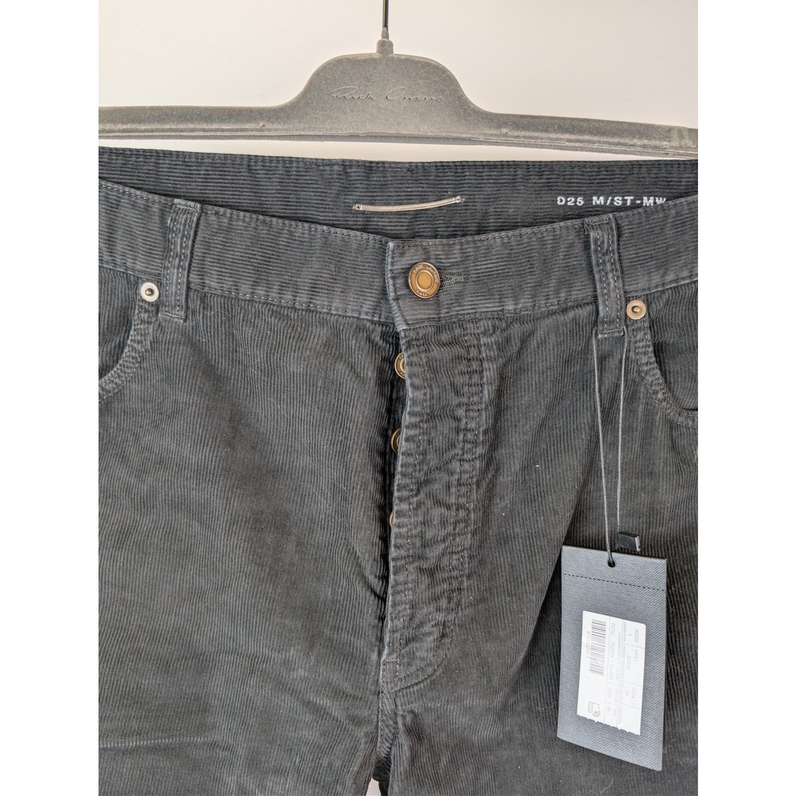 Saint Laurent Paris o1rshd1 Relaxed Straight Corduroy Denim Jeans Spring Black Size US 36 / EU 52 - 7 Thumbnail