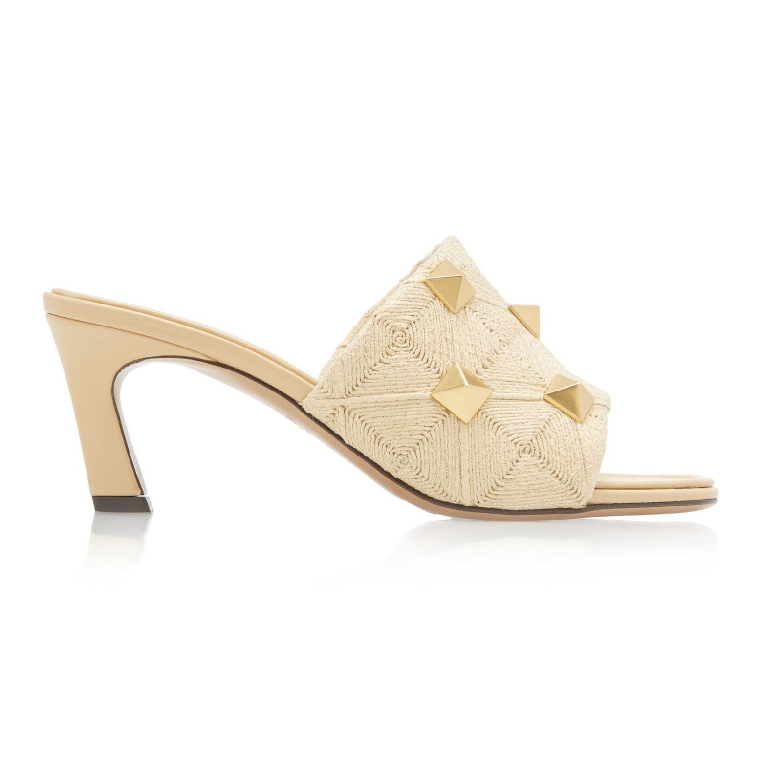 Valentino Rockstud Roman Stud Backless Mule Slide Heel Sandal 36 Size US 6 / IT 36 - 1 Thumbnail
