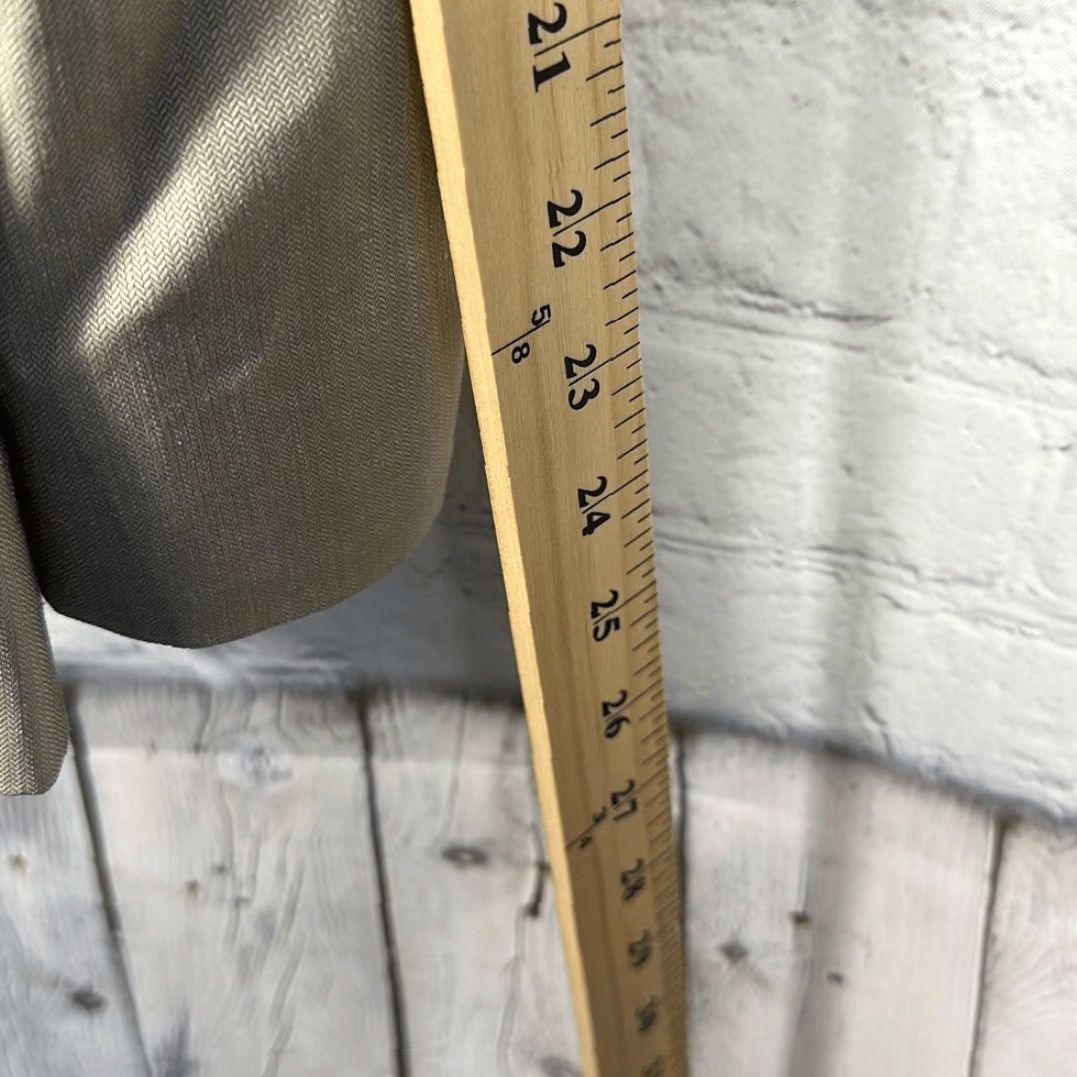 Vintage BlackBerrys Blazer Jacket Linen 38 Slim Beige Men Tan 2 Button Blazer Coat Suit Jacket Blazer Size 38R - 7 Thumbnail
