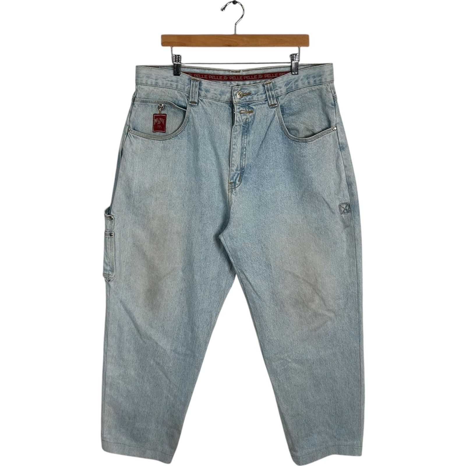 Y2K Pelle Pelle Straight Leg Denim Carpenter Pants 38