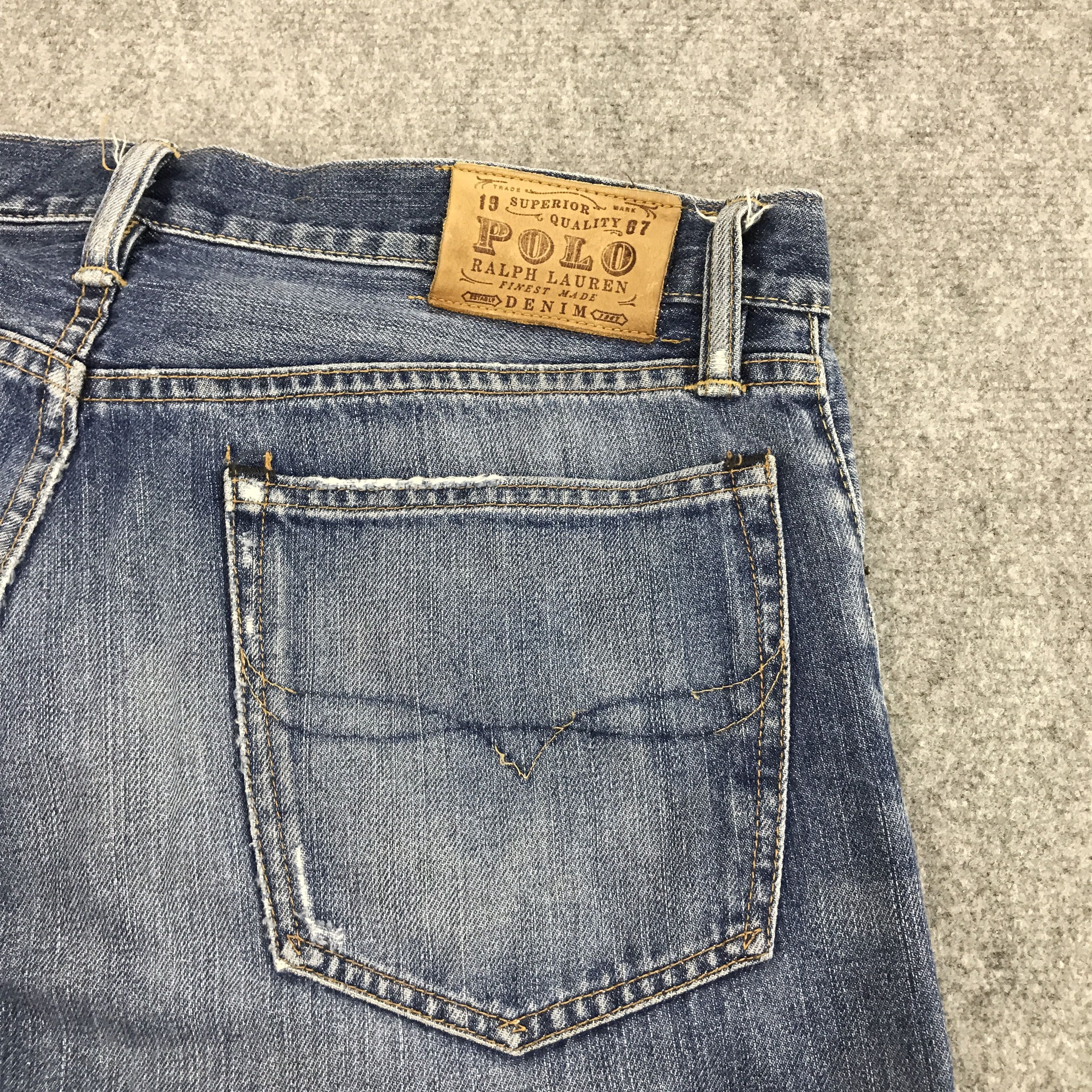 Polo Ralph Lauren Vtg Polo ralph lauren distressed light Denim jeans Size US 32 / EU 48 - 9 Thumbnail