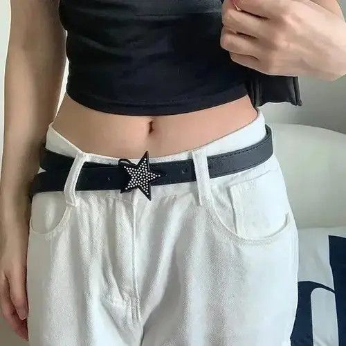 Other Y2k Star Rhinestone Black Belt Size ONE SIZE - 2 Thumbnail