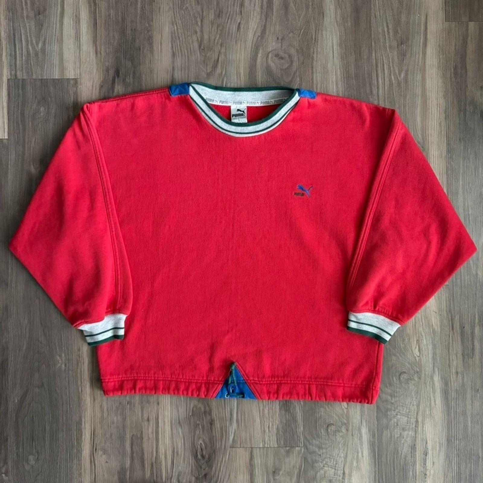 Puma × Vintage Vintage Puma Sweatshirt Men's Size L Boxy 1980s Athletic Red Size US L / EU 52-54 / 3 - 2 Thumbnail
