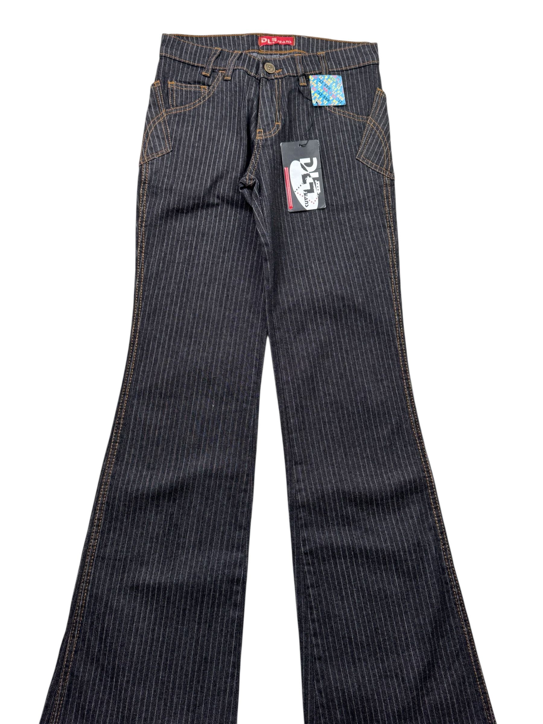 Japanese Brand Vintage Super Flare Striped Jeans W447(V9) Size 25" / US 0 / IT 36 - 2 Thumbnail