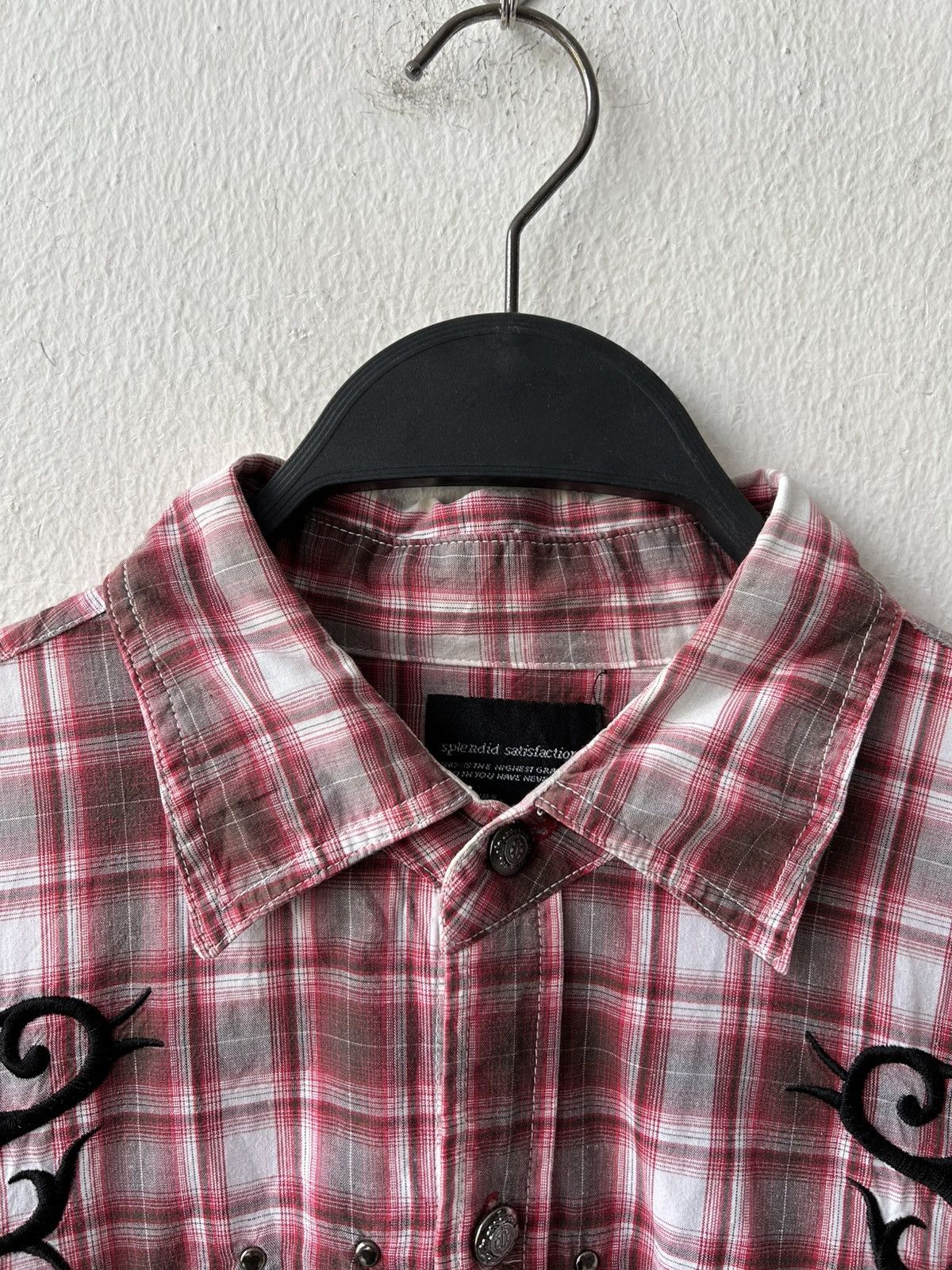 Japanese Brand Y2k Tattoo Embroidery Flannel Size US L / EU 52-54 / 3 - 13 Thumbnail