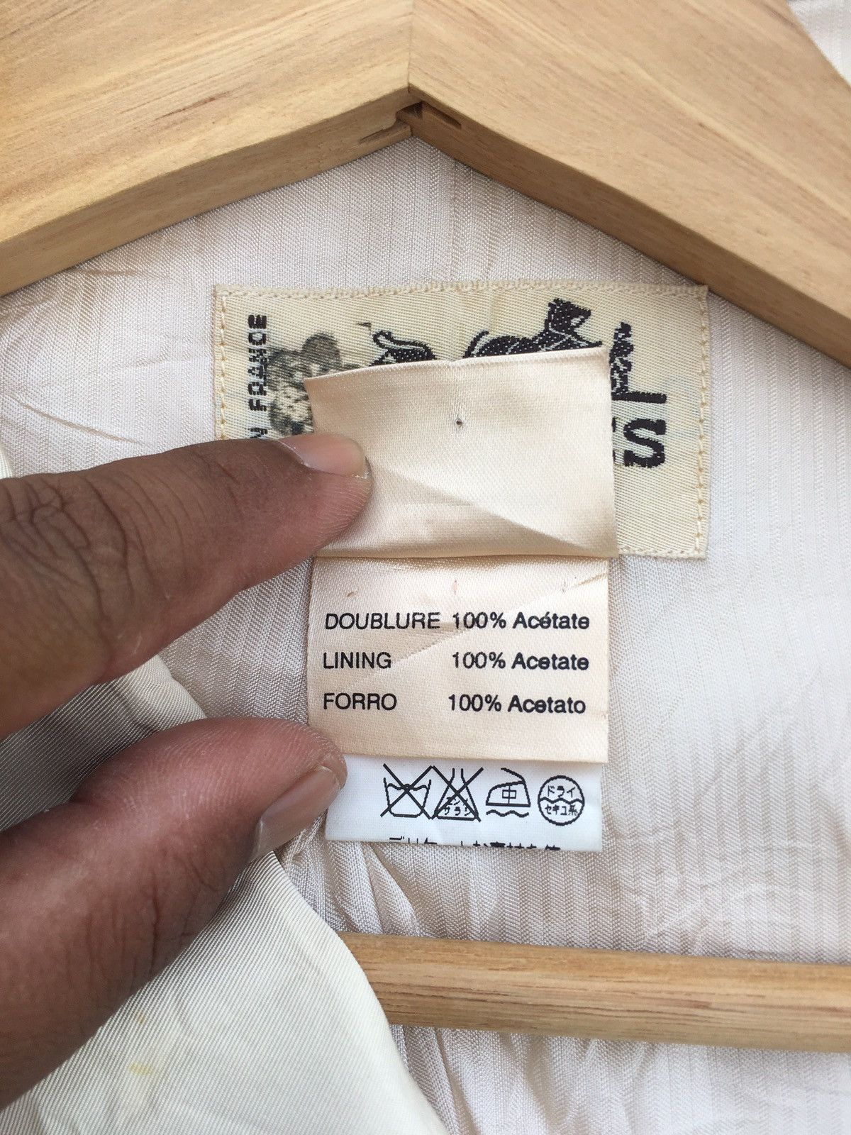 Hermes Vintage 90s HERMÈS Trench Coat Double Breasted Coat Size M / US 6-8 / IT 42-44 - 15 Thumbnail