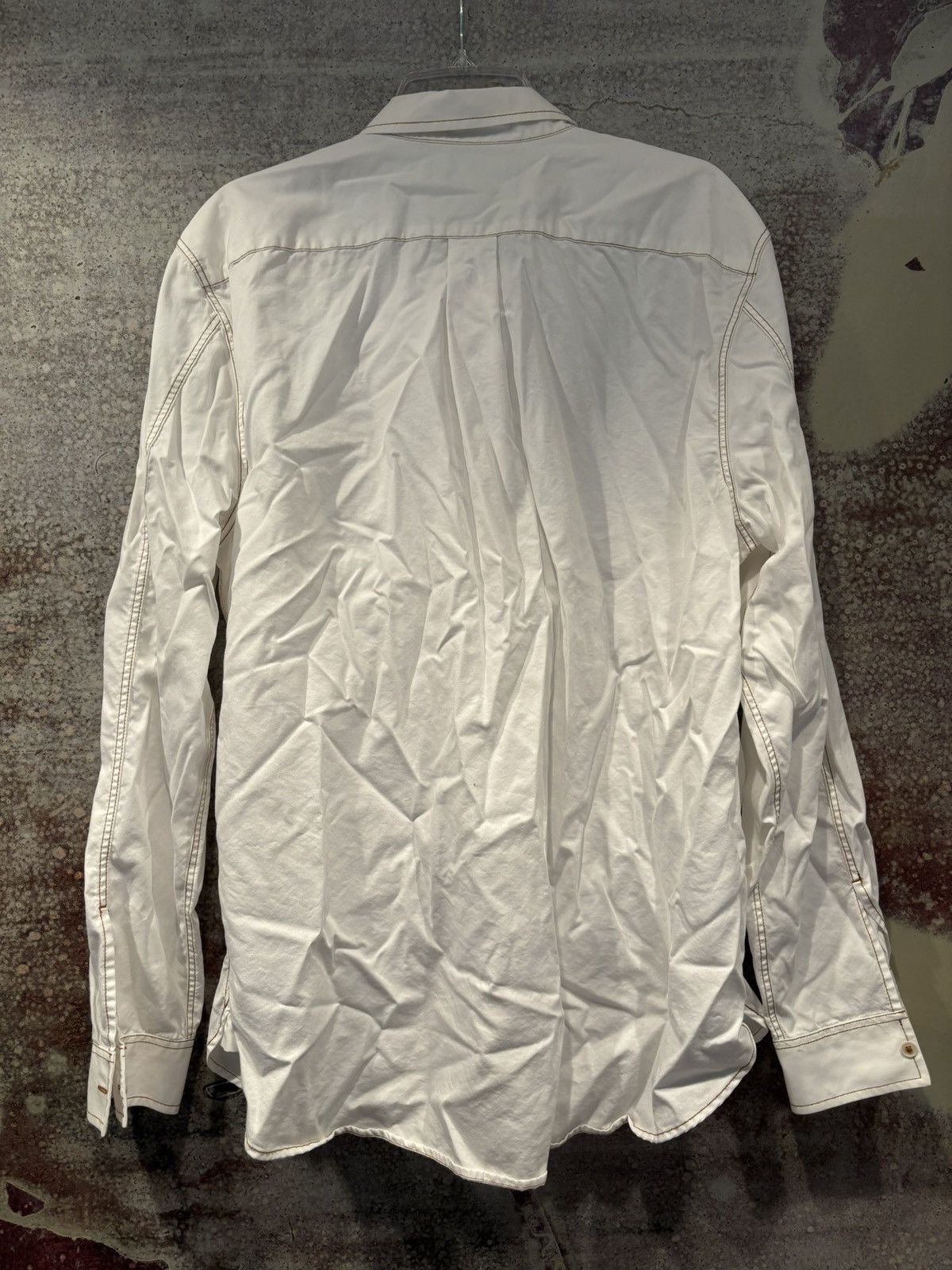 Vince White XL Vince Button Up with Brown Stitch Accents. Size US XL / EU 56 / 4 - 2 Thumbnail