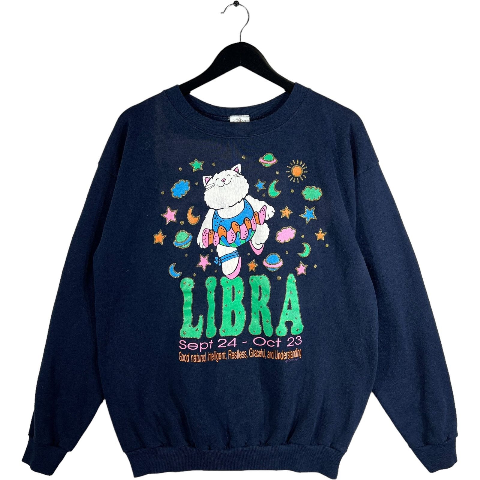 Vintage Vintage Libra Zodiac Crewneck Size US XL / EU 56 / 4 - 1 Thumbnail