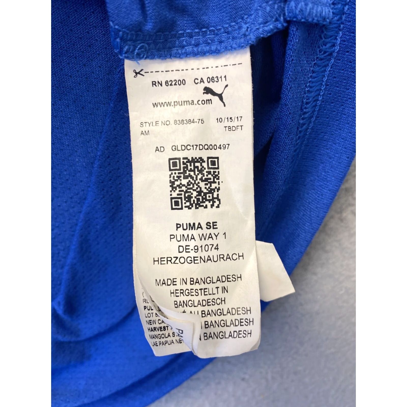 Puma PUMA T-Shirt Men Extra Large Blue Logo Short Sleeve Casual All Seasons Knit 2010s Size US XL / EU 56 / 4 - 7 Thumbnail