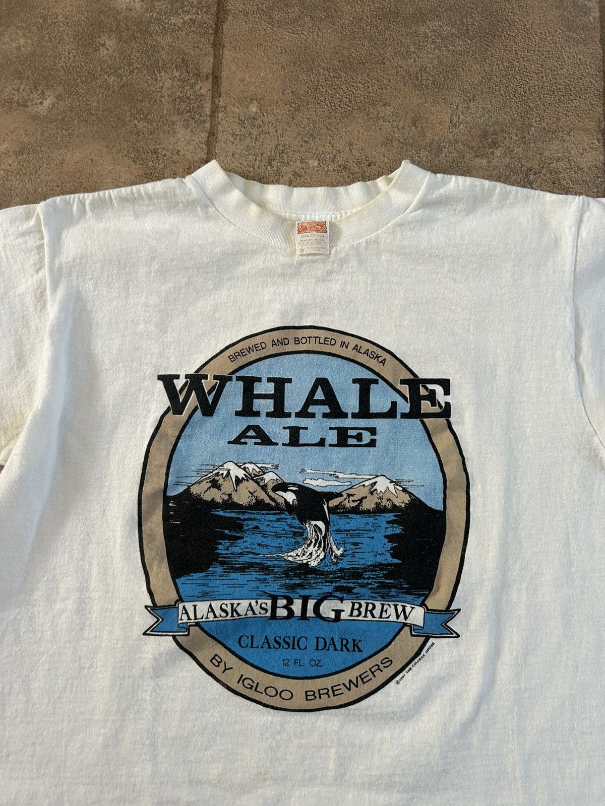 Vintage Vintage 1987 Alaskan Whale Ale brewery tshirt Size US L / EU 52-54 / 3 - 2 Thumbnail