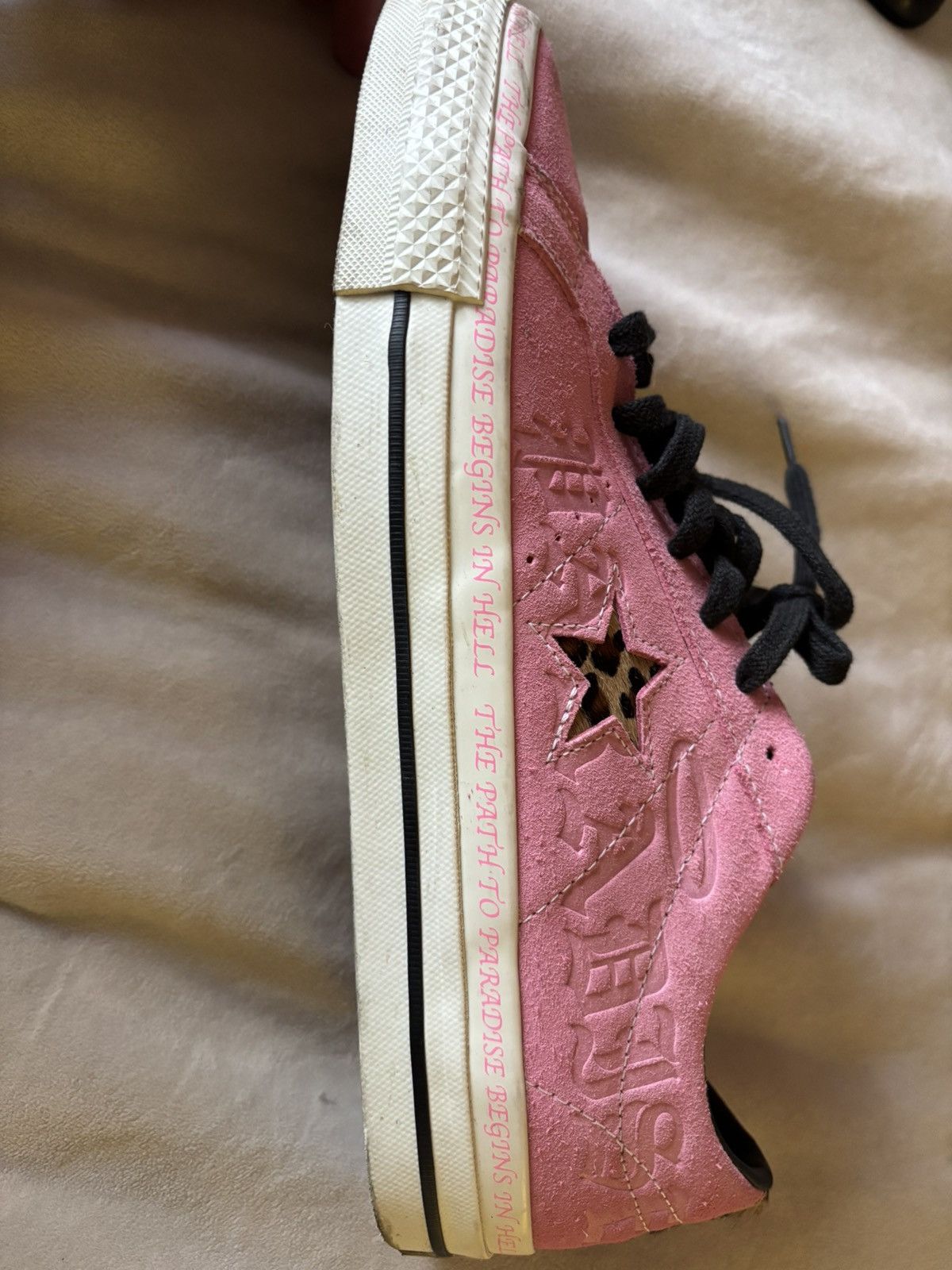 Converse Converse x Sean Pablo Low-Top Pink Sneakers w/ Leopard Print Size US 11 / EU 44 - 4 Thumbnail