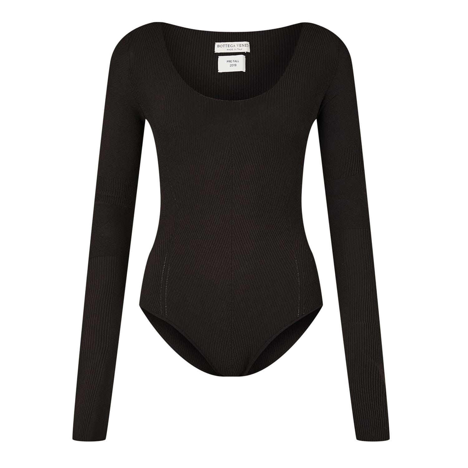 Bottega Veneta Bottega Veneta Long Sleeve Scoop Neck Slim Fit Bodysuit Size S / US 4 / IT 40 - 1 Thumbnail