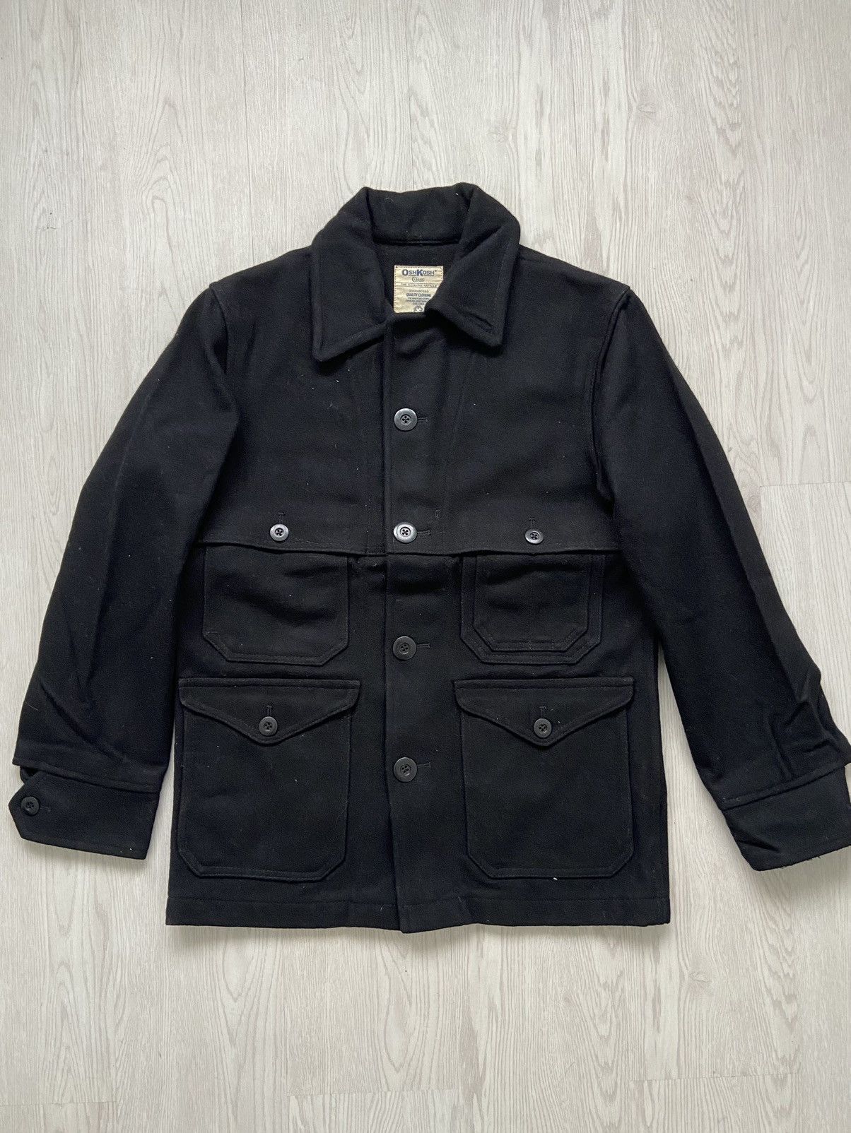 Oshkosh Vintage 1980’s Oshkosh Mackinaw Flap Pocket Wool Jacket Size US M / EU 48-50 / 2 - 1 Thumbnail