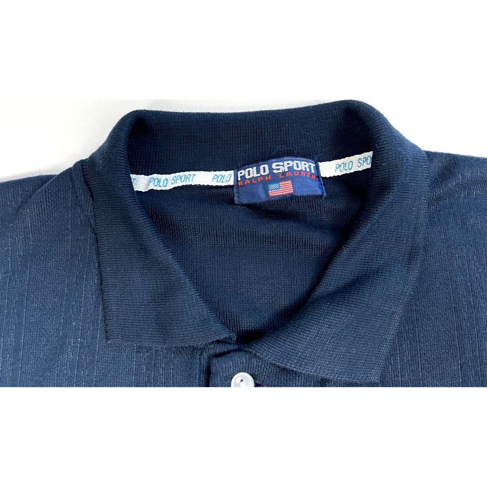 Vintage Polo Sport Ralph Lauren Polo Shirt Men’s Vintage 90s Navy XL Short Sleeve Collared Button Woven Shirt Polo Mens 90s Vintage Navy XL Size US XL / EU 56 / 4 - 6 Thumbnail