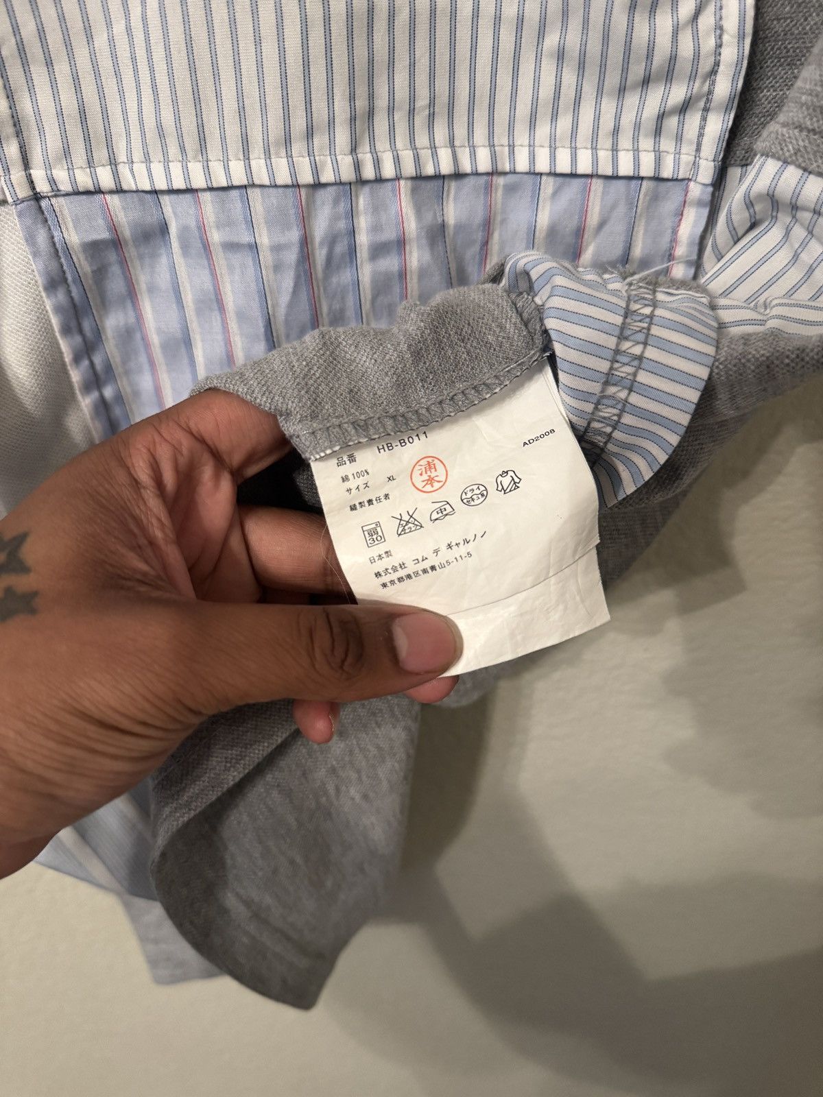Comme des Garcons Homme Comme Des Garcons 2008 Patchwork Polo Shirt Size US XL / EU 56 / 4 - 4 Thumbnail