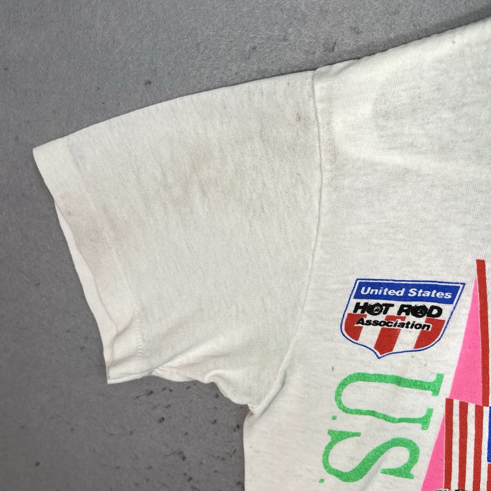 Vintage VINTAGE 80s Hot Rod Monster Truck Racing Graphic Tee Adult Medium White Mens Size US M / EU 48-50 / 2 - 6 Thumbnail