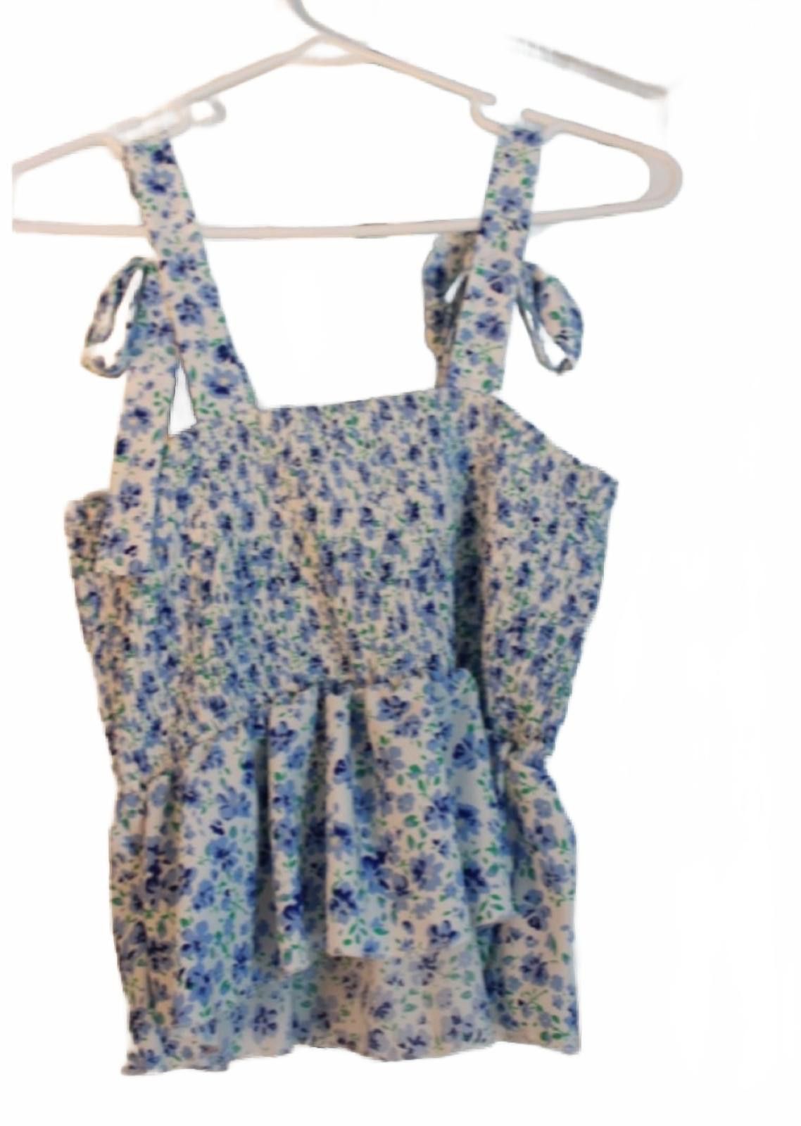 Shein NWOT SHEIN Women's Floral Print Sleeveless Top Tie Straps S Size S / US 4 / IT 40 - 1 Thumbnail