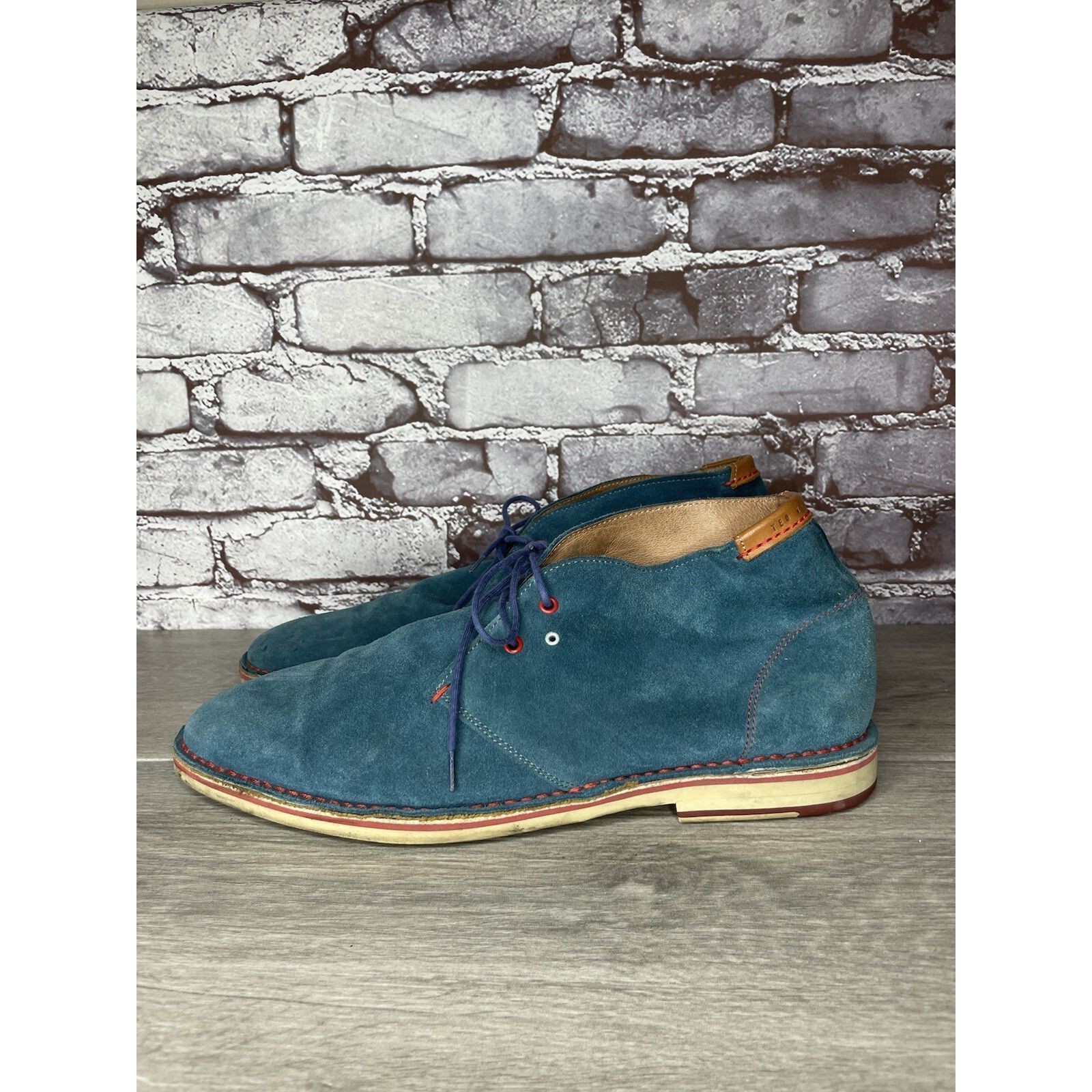 Ted Baker Ted Baker London Blue Suede Leather Lace Ankle Chukka Boots Size US 11 / EU 44 - 21 Thumbnail