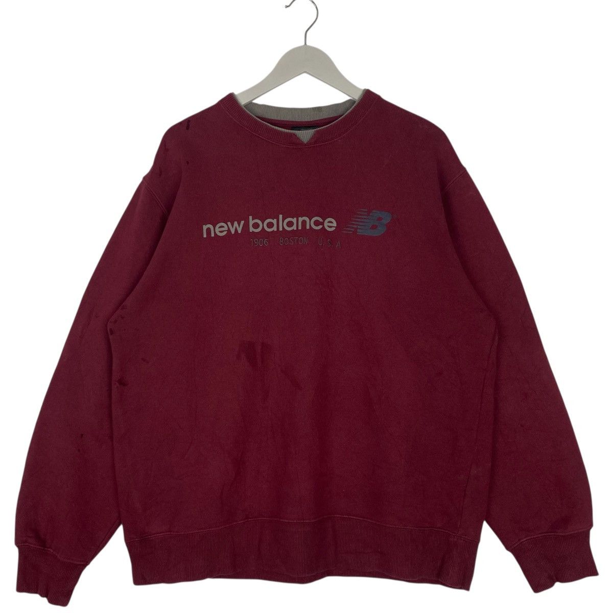 Other Vintage New Balance Full Print Crewneck Sweatshirt Red Size US L / EU 52-54 / 3 - 1 Thumbnail