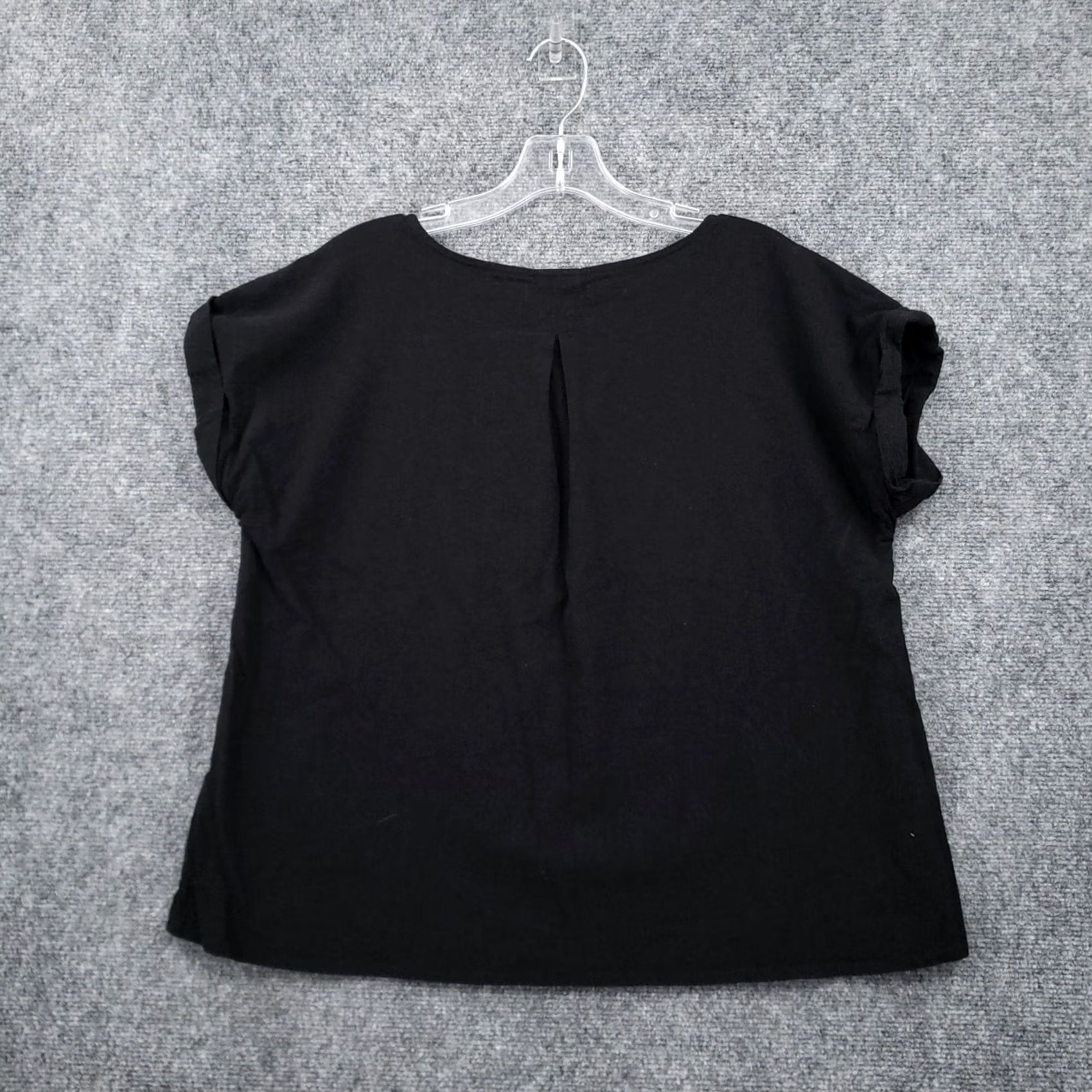 Vintage Fresh Produce Black Blouse Womens S Small Cap Sleeves Top Spring 2020 Round Neck Size S / US 4 / IT 40 - 4 Thumbnail