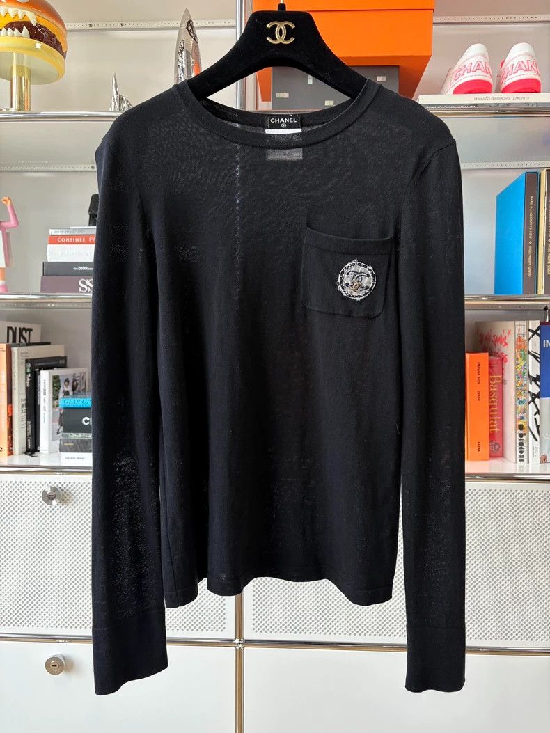 Chanel Chanel Black long-sleeved top 2503-Nextarrow Size XXS / US 00 / IT 34 - 1 Thumbnail