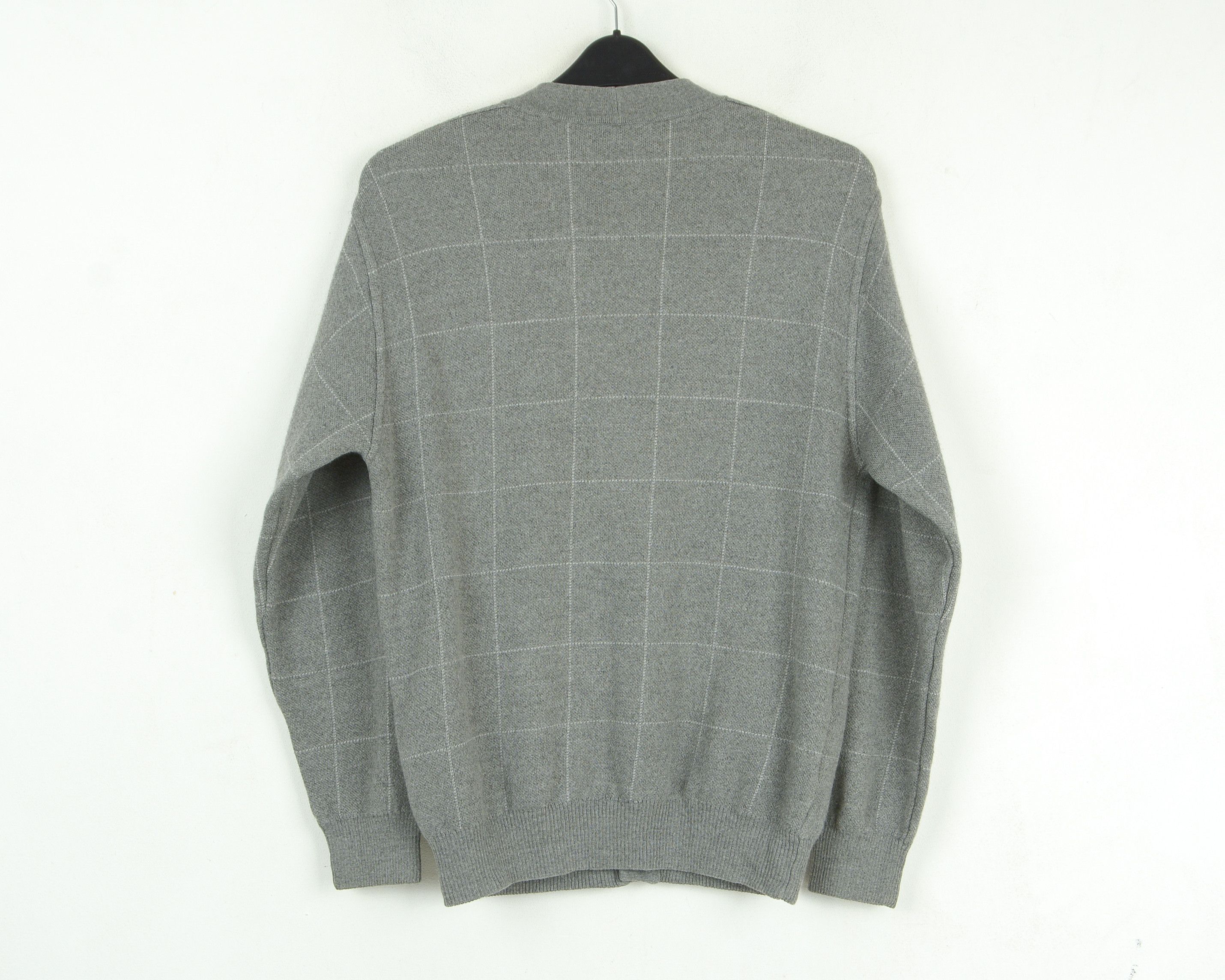 Marks & Spencer Grey S Cardigan Jumper Jacket Sweater Lambswool Smart Check Size US S / EU 44-46 / 1 - 4 Thumbnail
