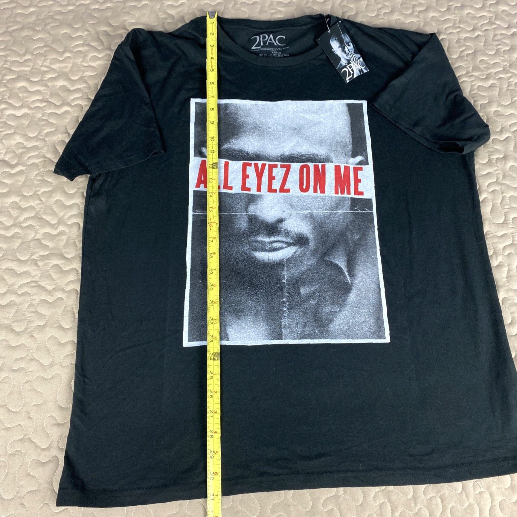 New Rock 2pac All Eyez On Me T Shirt Graphic Tee Mens 2XL Black Hip Hop UK Rock Off Rock Off UK hip hop Size US XXL / EU 58 / 5 - 3 Thumbnail