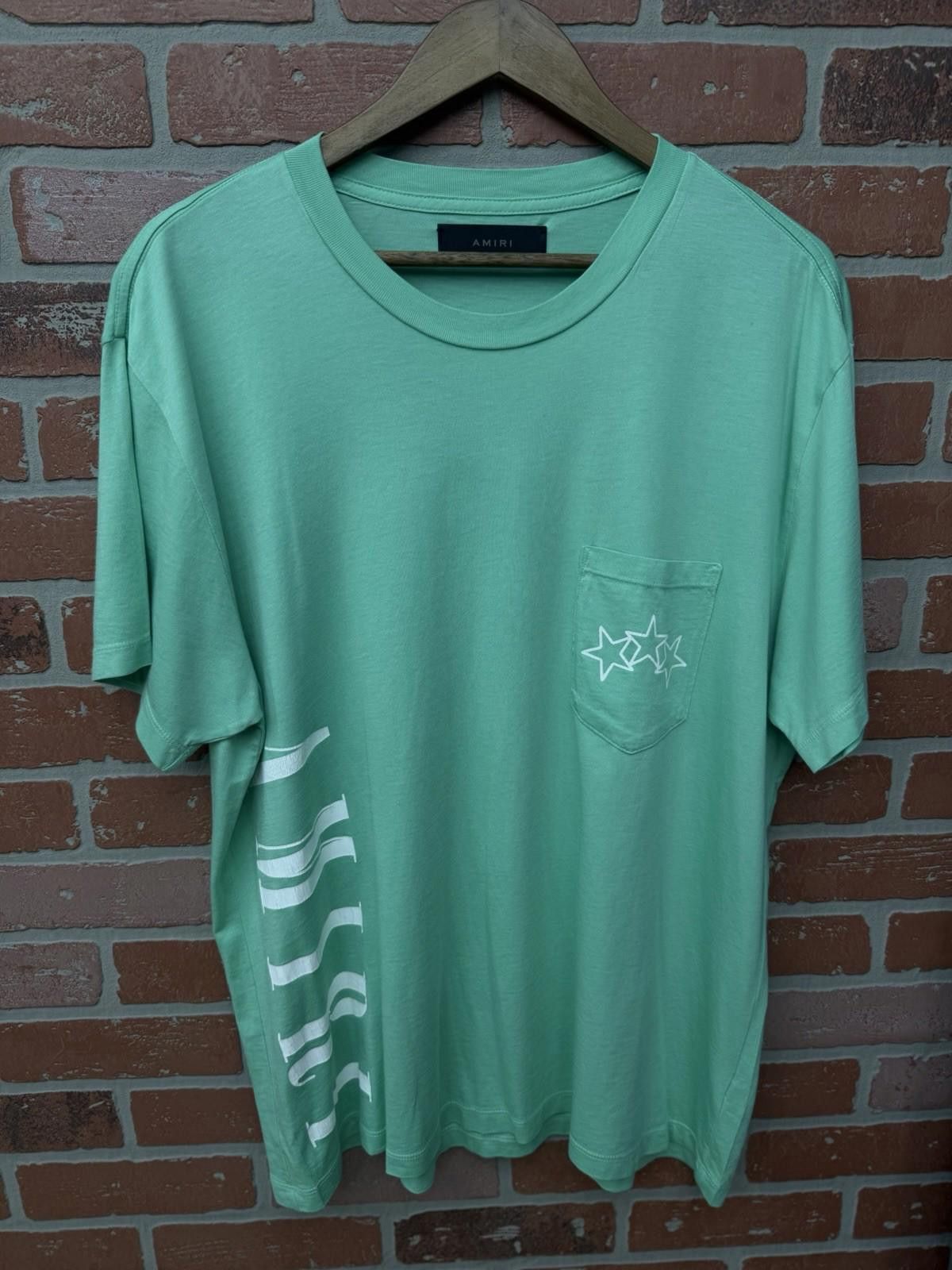 Amiri Size Medium- Amiri Tee Teal Blue Shirt Logo Size US M / EU 48-50 / 2 - 3 Thumbnail