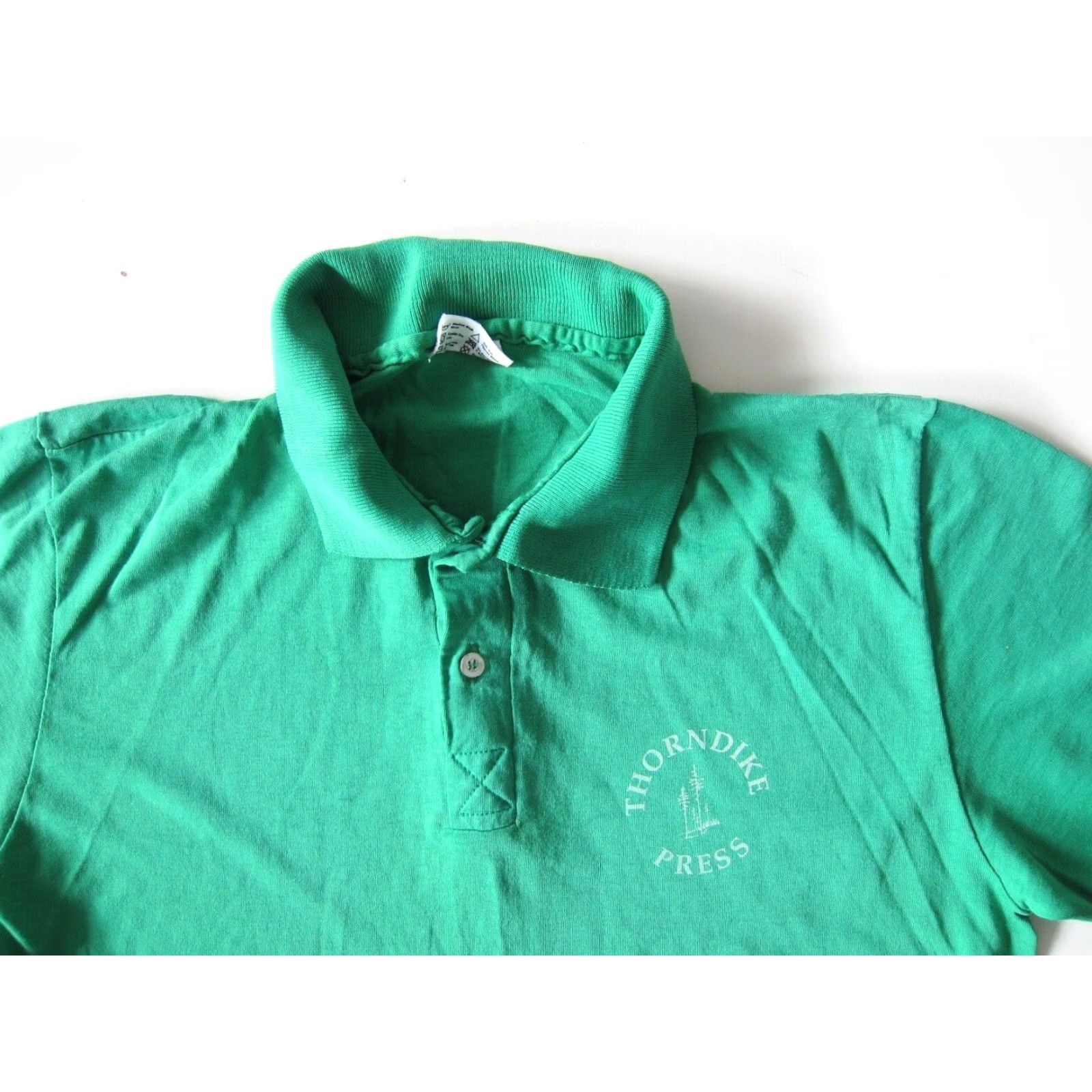 Vintage VINTAGE Stedman Polo Shirt Men Large Green Cotton Thorndike Press Maine Thin Polo Shirt Men Large Size US L / EU 52-54 / 3 - 3 Thumbnail