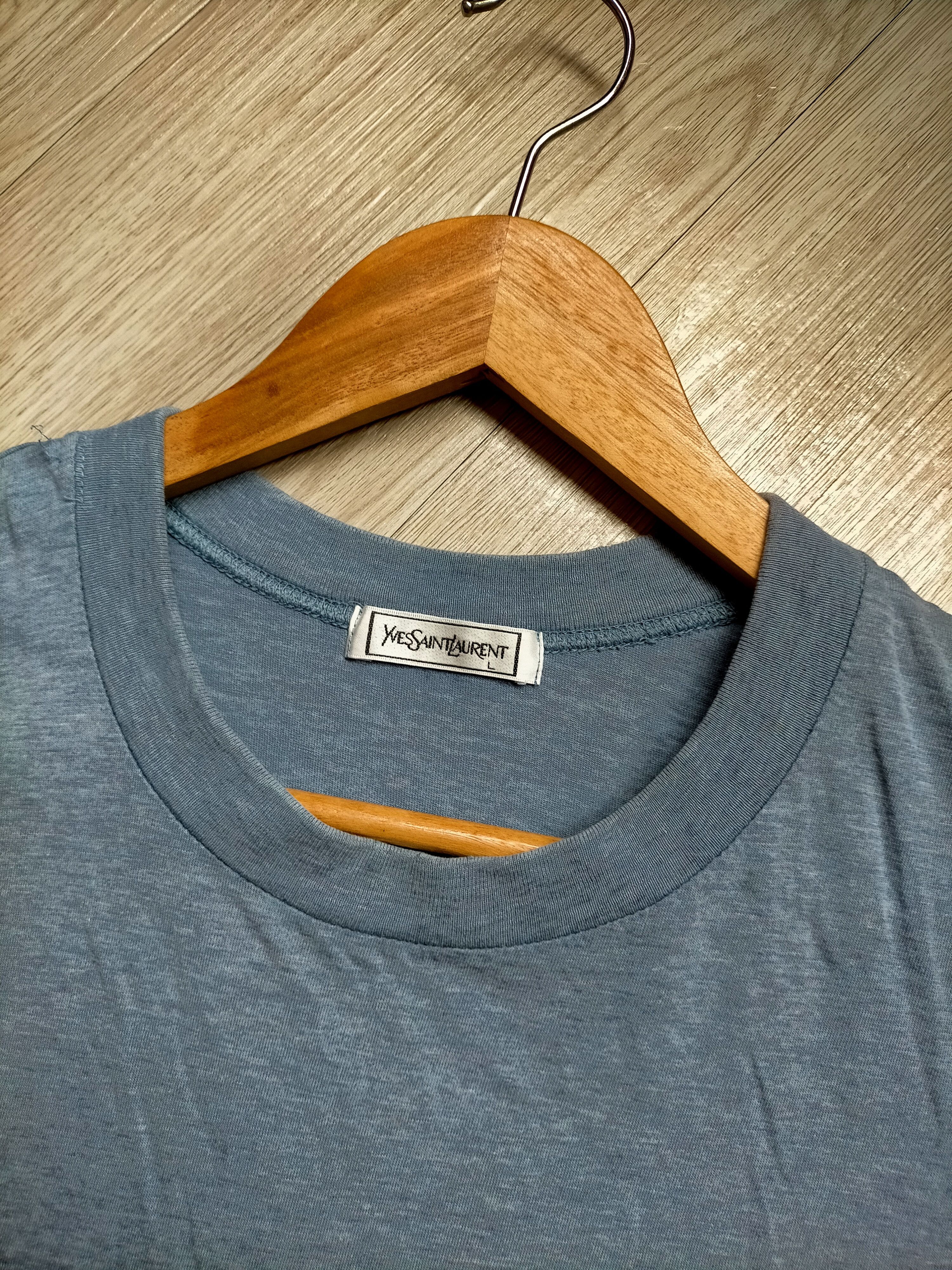 Yves Saint Laurent YvesSaintLaurent Logo Embroidered Single stich tee Size US L / EU 52-54 / 3 - 4 Thumbnail