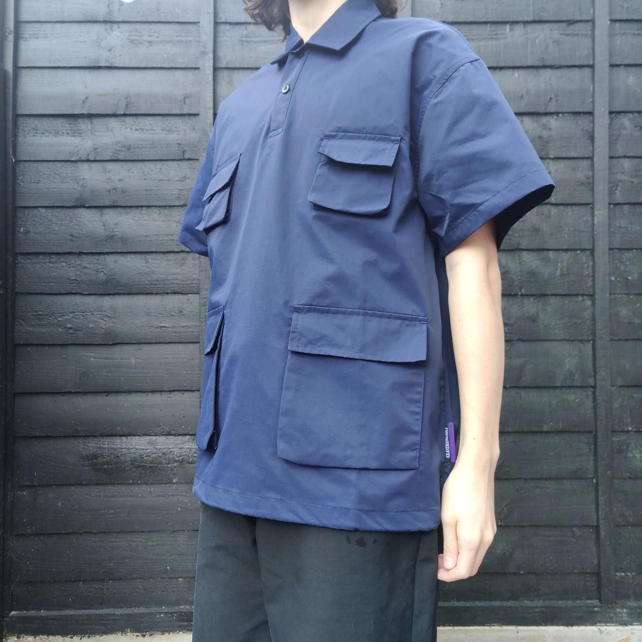 Other Japanese Navy Boxy Cargo Shirt Size US M / EU 48-50 / 2 - 2 Thumbnail