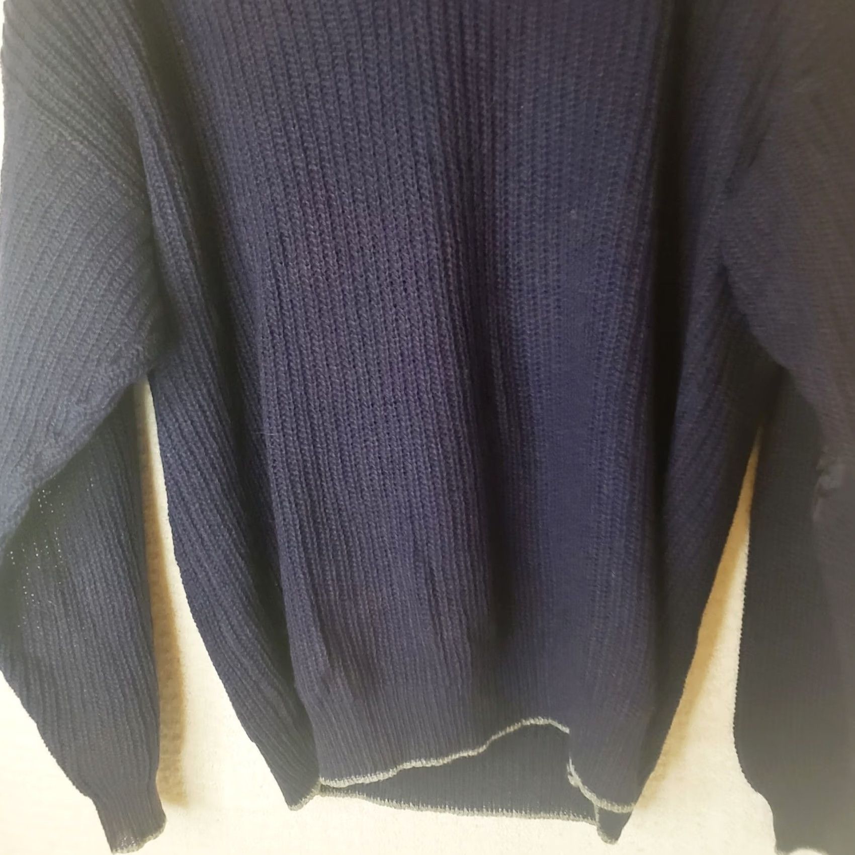 Vintage Woolrich Sweater Wool Men's L Henley Collar Leather Button Long Sleeve Blue Fall Winter Size US L / EU 52-54 / 3 - 3 Thumbnail