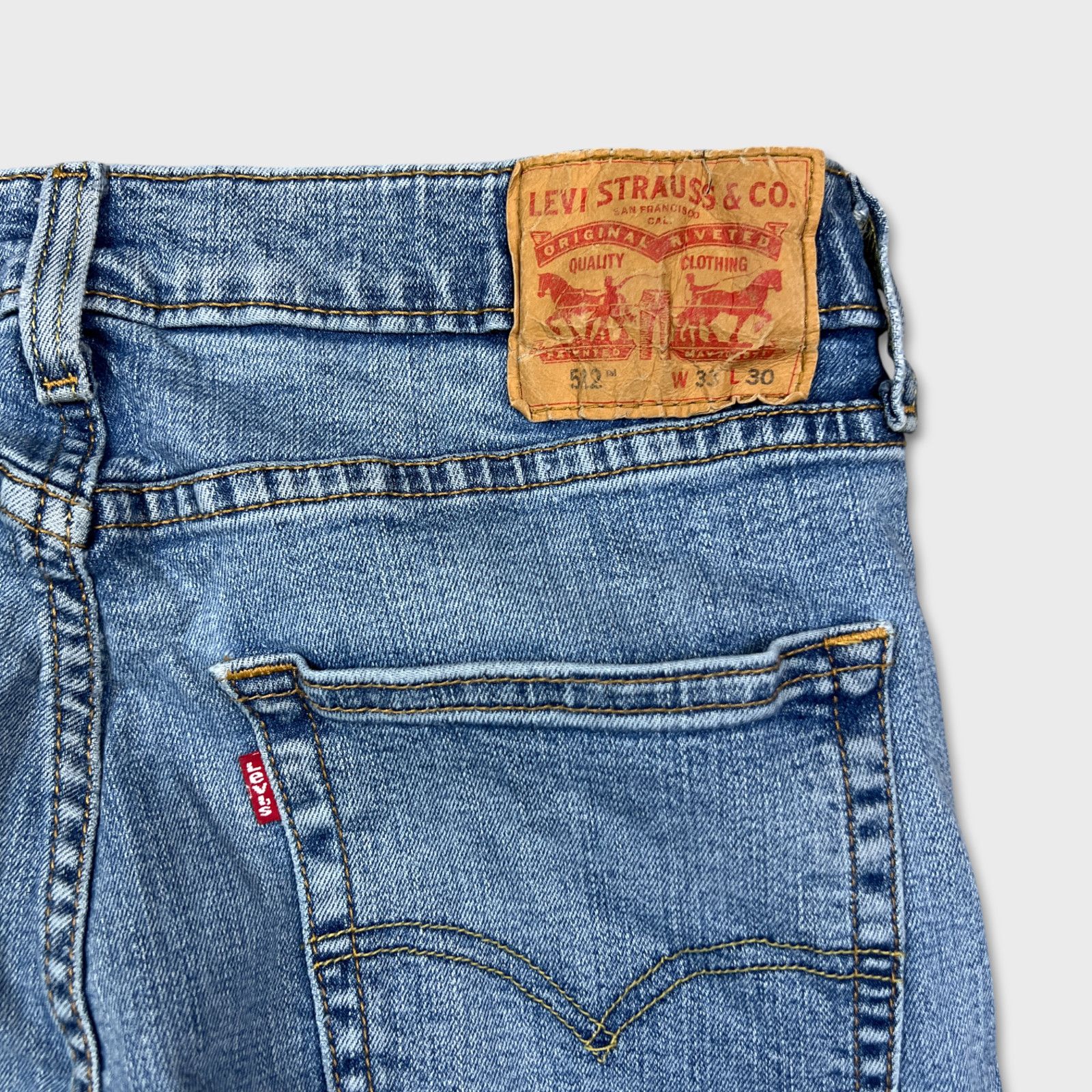 Levi's × Vintage Levi's 502 Jeans Mens 32x28 Regular Taper Fit Denim Pants Size US 32 / EU 48 - 7 Thumbnail