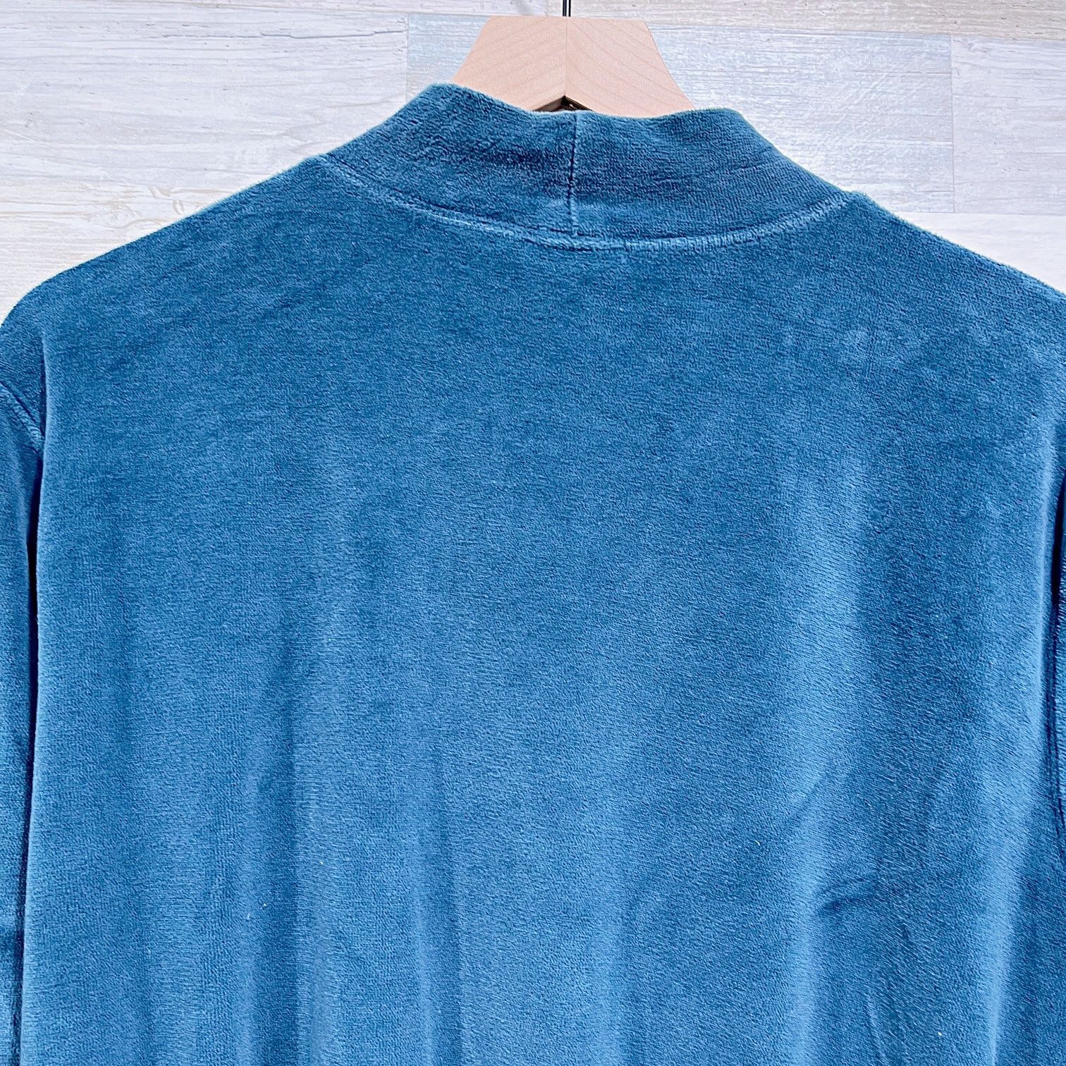 L.L. Bean LL Bean Vintage Velour Mockneck Dress Blue Womens Medium Size M / US 6-8 / IT 42-44 - 4 Thumbnail