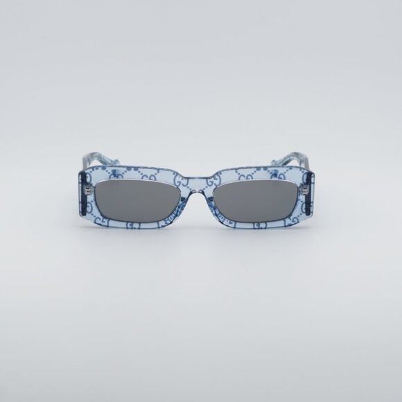 Gucci Gucci GG1426S 006 Sunglasses Light Blue with GG Pattern Size ONE SIZE - 2 Thumbnail