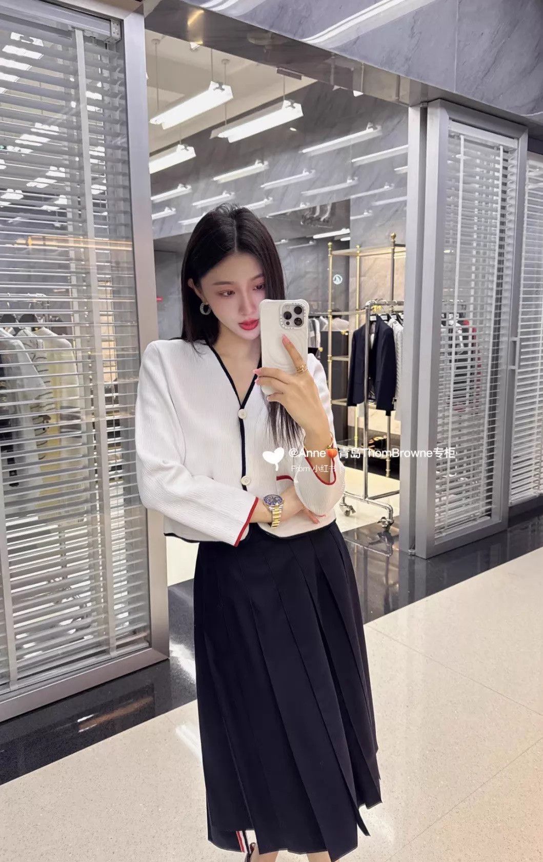 Thom Browne Thom Browne Women's Rare Black Buckle Pleated Skirt Size40 Size 27" / US 4 / IT 40 - 9 Thumbnail