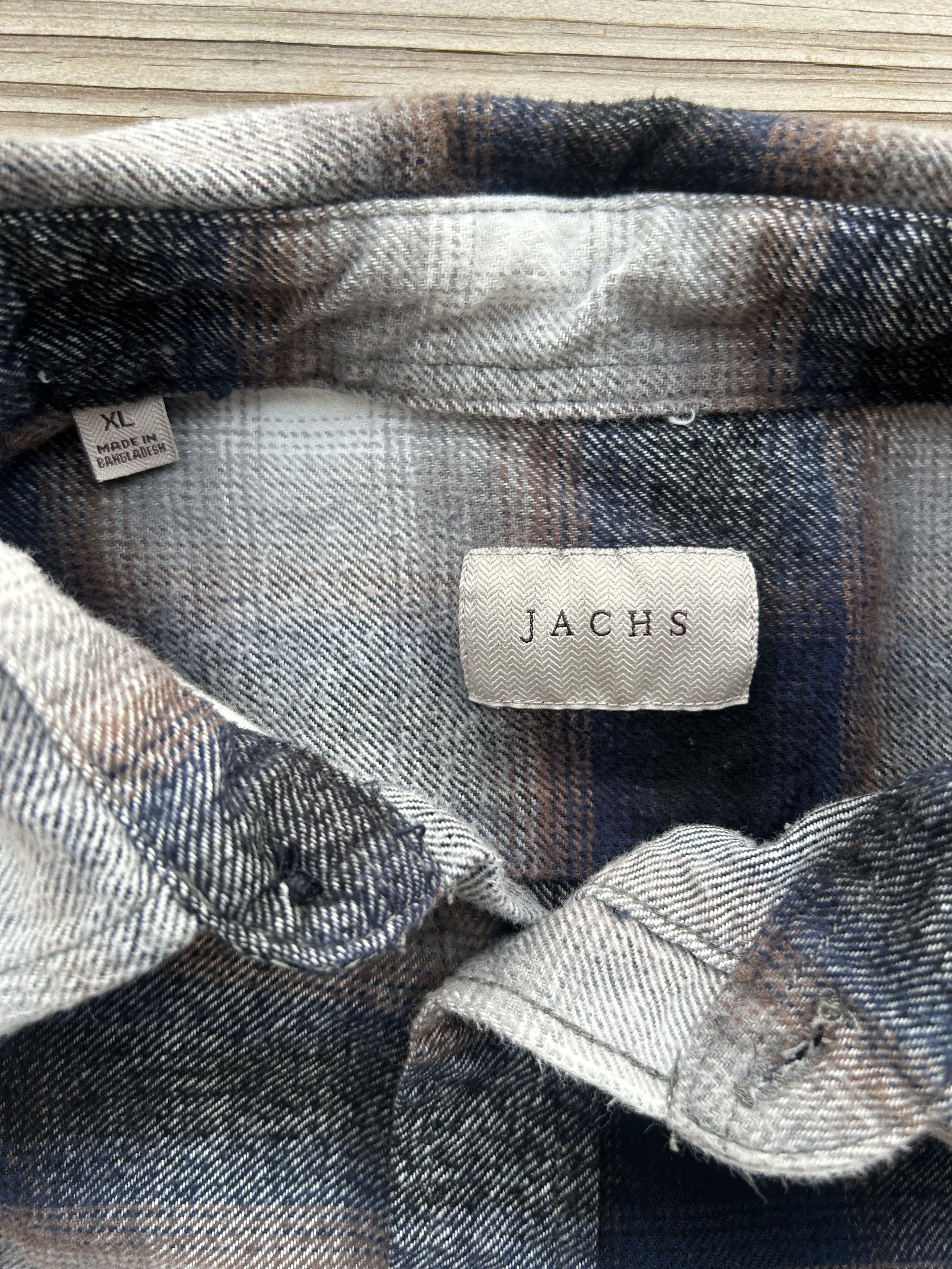Vintage Jachs Thick Flannel Button Up Size US XL / EU 56 / 4 - 4 Thumbnail