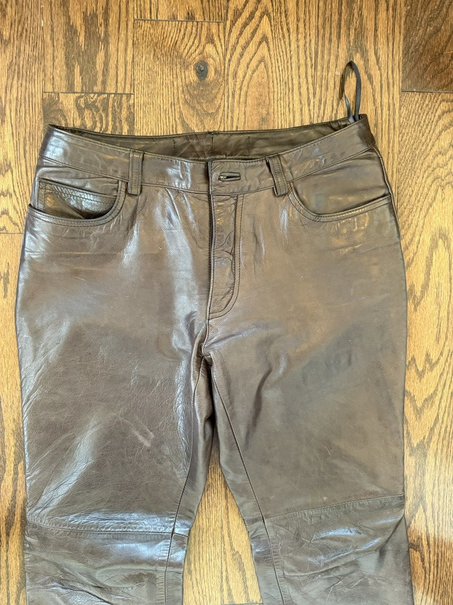Gap Vintage Gap Brown Leather Pants Size US 30 / EU 46 - 2 Thumbnail