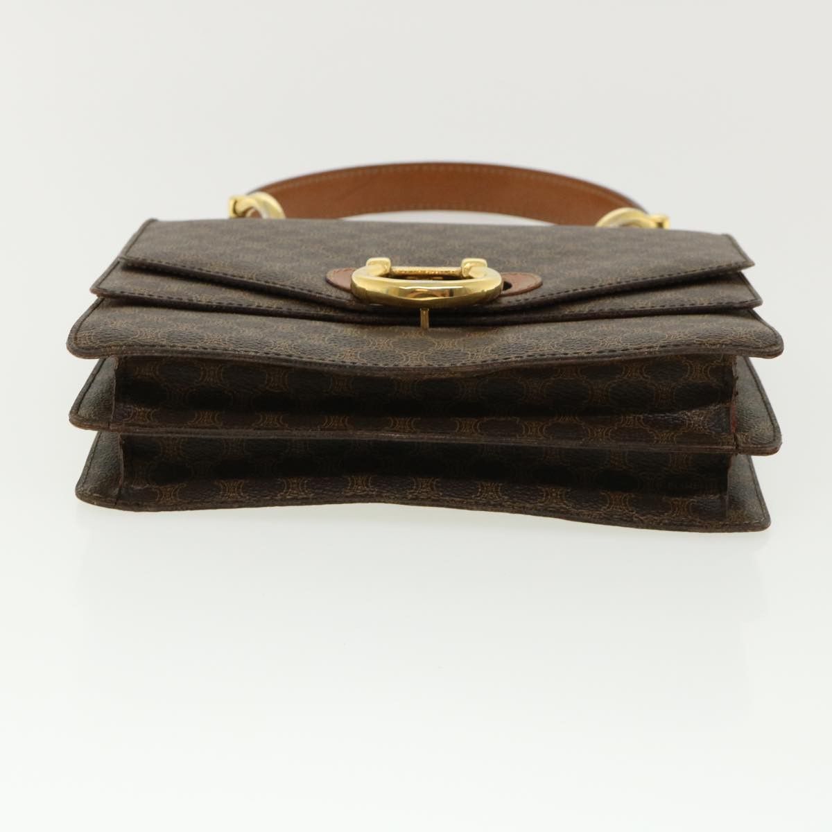 Celine CELINE Macadam Canvas Hand Bag Pvc Leather Brown Size ONE SIZE - 8 Thumbnail