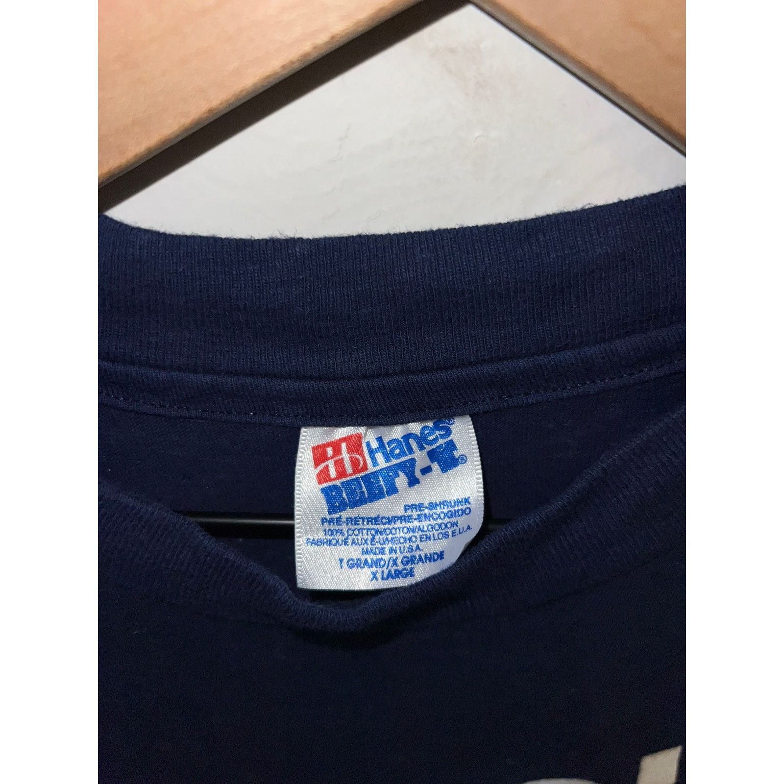Hanes Vintage Psych Shirt Just Do Id Blue Graphic Tee VTG 90s XL Size US XL / EU 56 / 4 - 5 Thumbnail