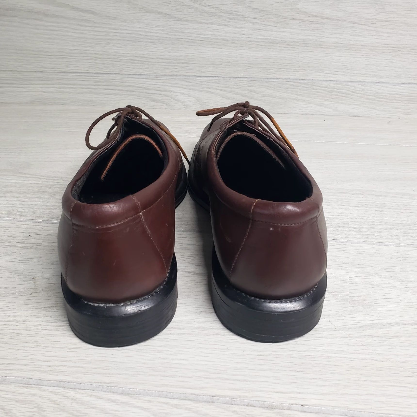 Vintage Bostonian Non-Stop Cap Toe Oxfords Shoes Mens 13M Brown Leather Dress Formal Size ONE SIZE - 4 Thumbnail