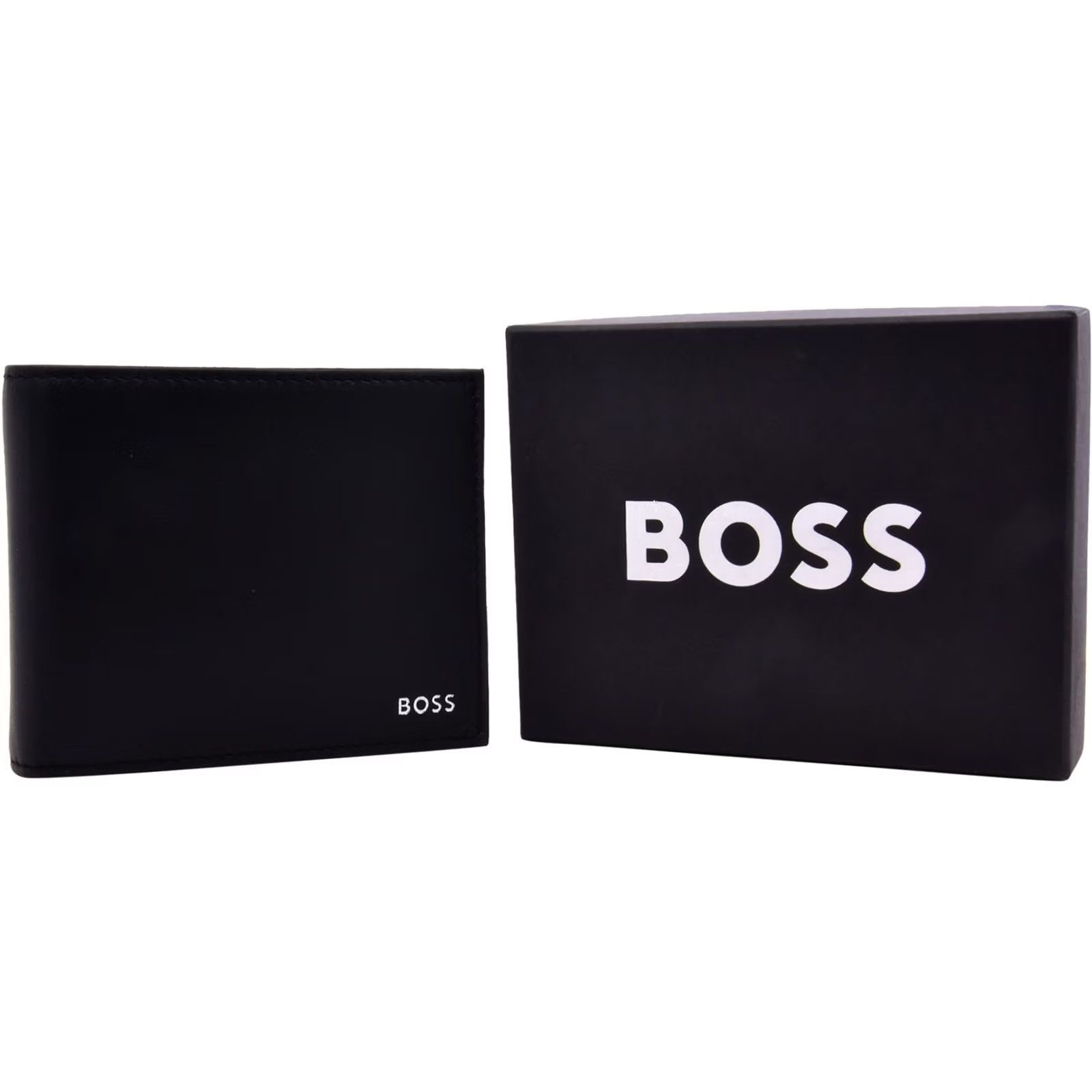 Hugo Boss VINTAGE Hugo Boss Randy_N_Trifold Men's Tri-Fold Wallet 8 Credit Card Slots Black Size ONE SIZE - 4 Thumbnail