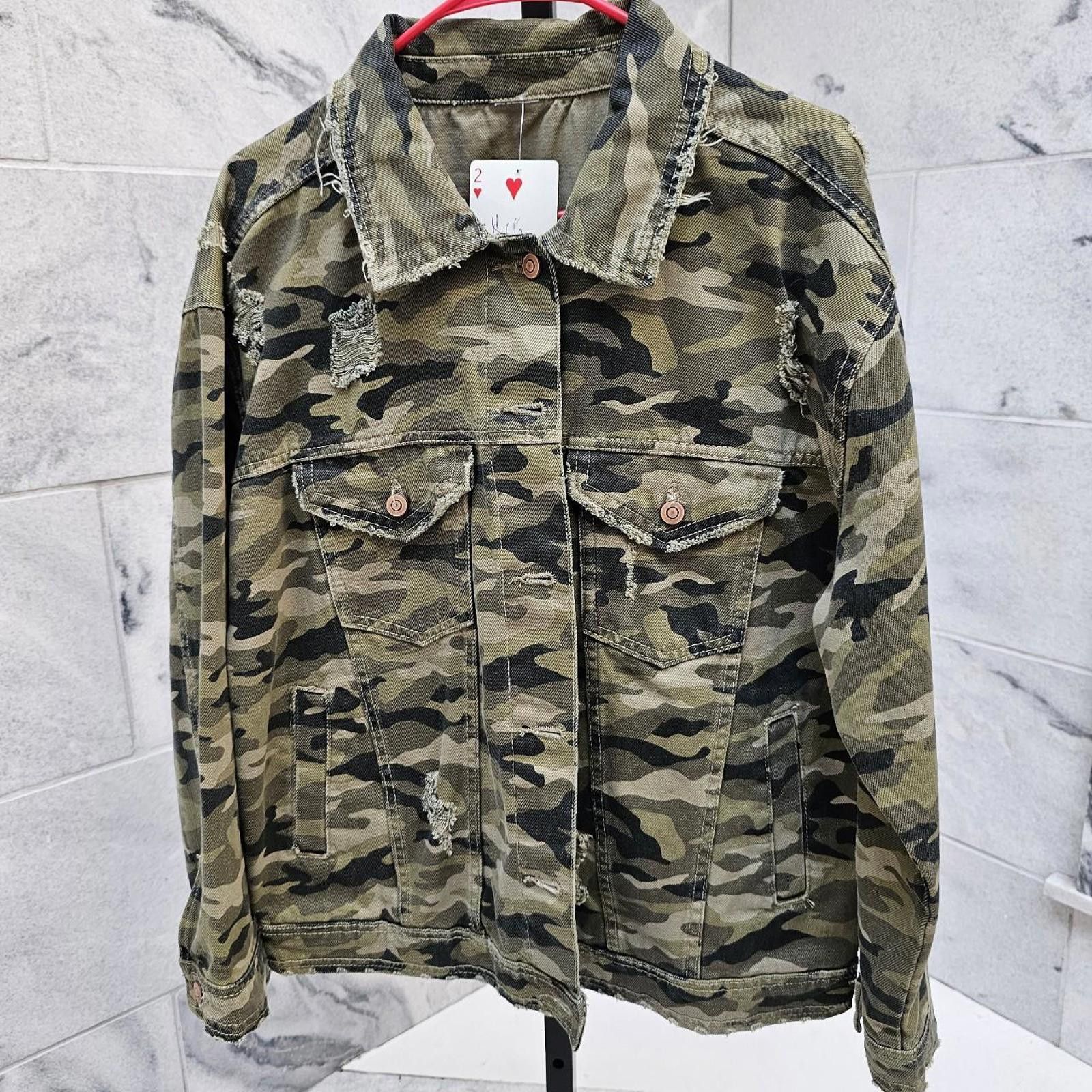 Other Women's Camo Distressed Jacket Size M / US 6-8 / IT 42-44 - 1 Thumbnail