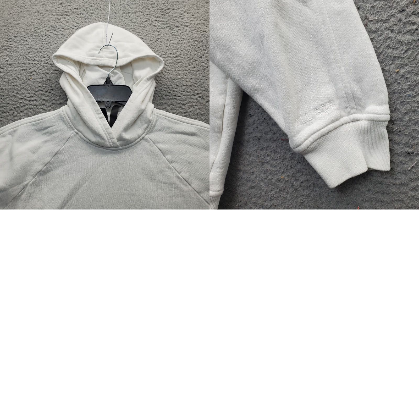 Adidas Adidas Womens Small White Embroidered Logo Fleece Lined Hooded Pullover Hoodie Size S / US 4 / IT 40 - 8 Thumbnail