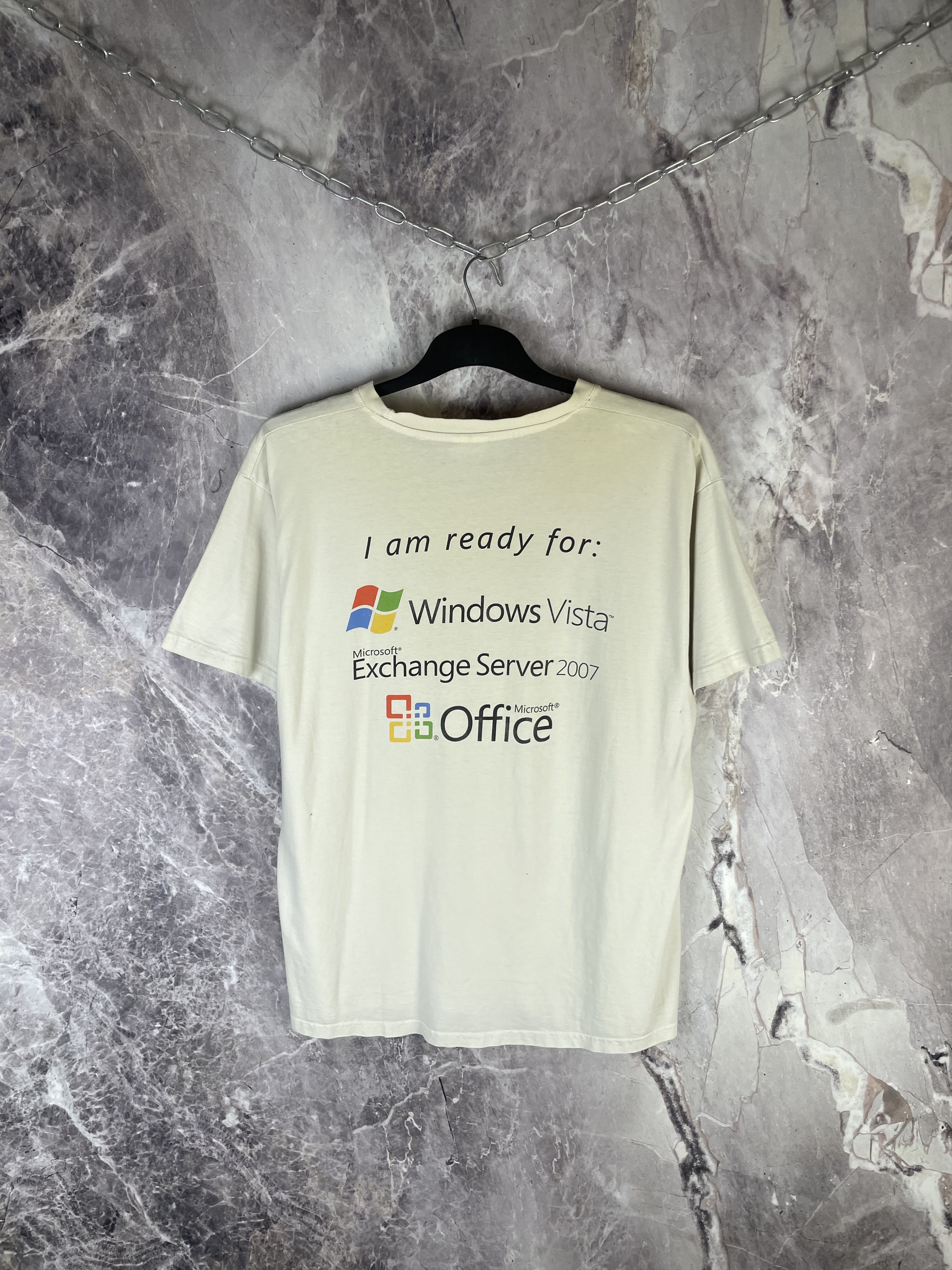 Microsoft Vintage 90's Microsoft Windows tee internet office tShirt Size US XL / EU 56 / 4 - 2 Thumbnail