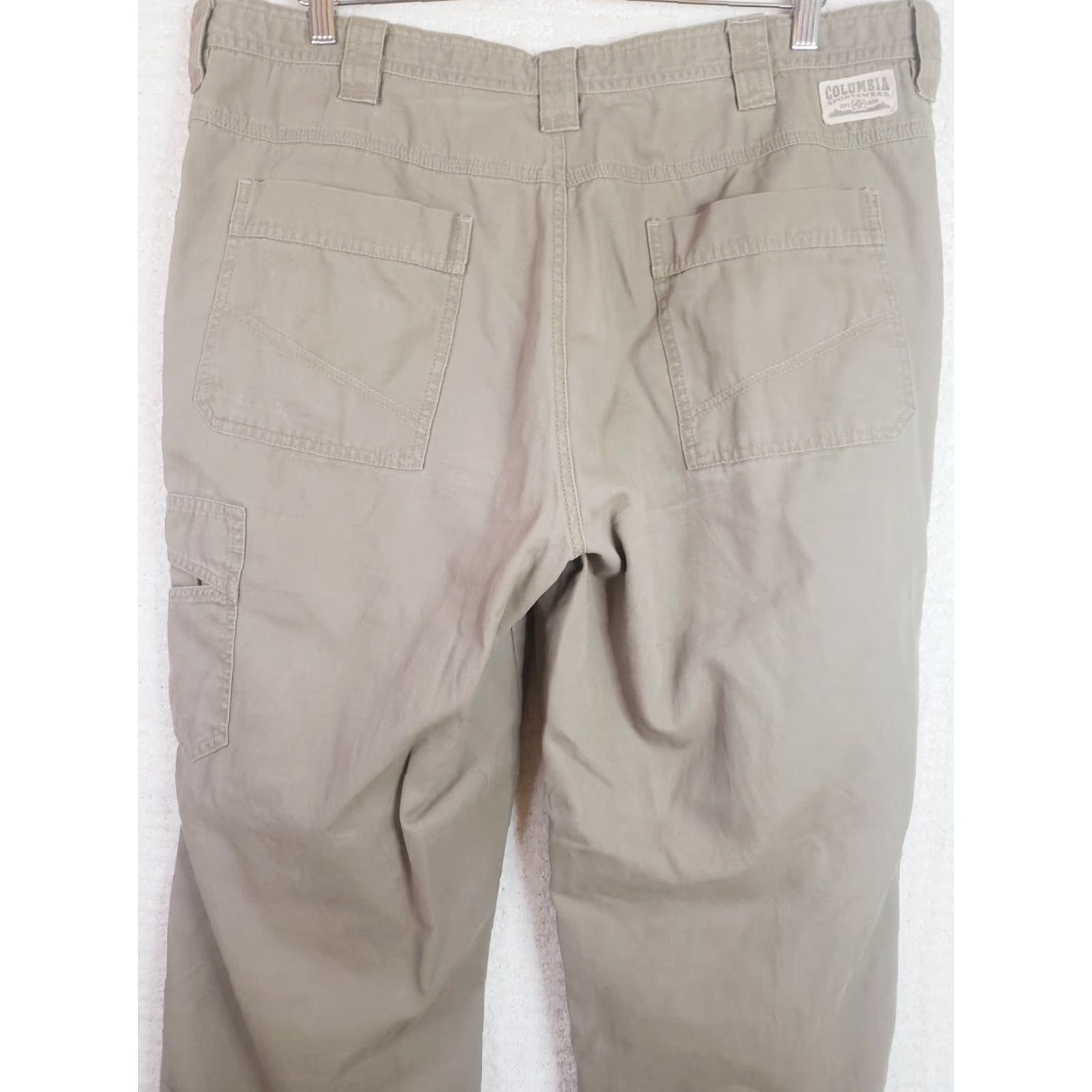 Hunter Columbia Pants Men 38x30 Tan Cargo Omni Shade Hiking Vented Outdoor Hunters Size US 38 / EU 54 - 7 Thumbnail